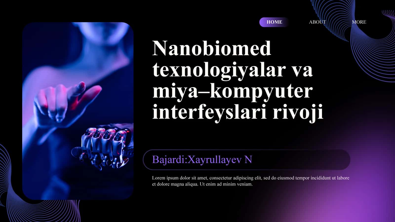 Nanobiomed texnologiyalar va miya-kompyuter interfeyslari rivoji