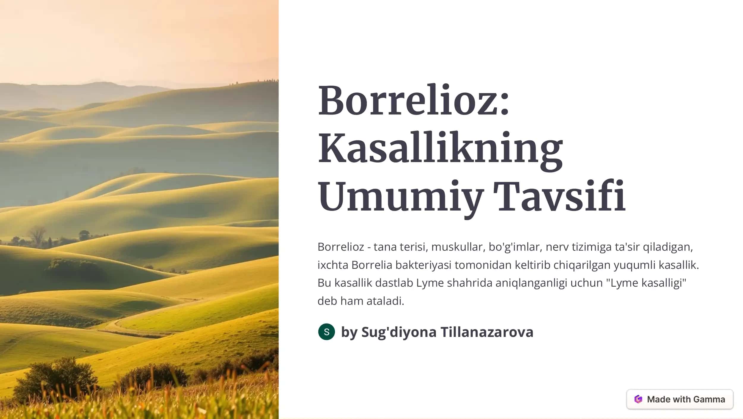 Borrelioz Kasalligi