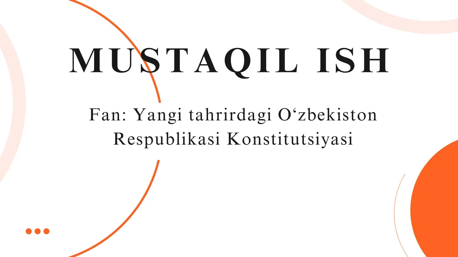 Yangi tahrirdagi O‘zbekiston Respublikasi Konstitutsiyasi