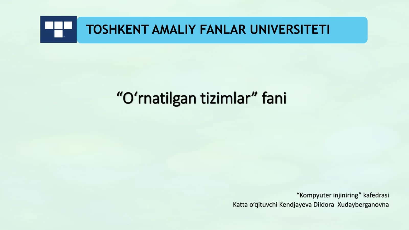 O‘rnatilgan tizimlar