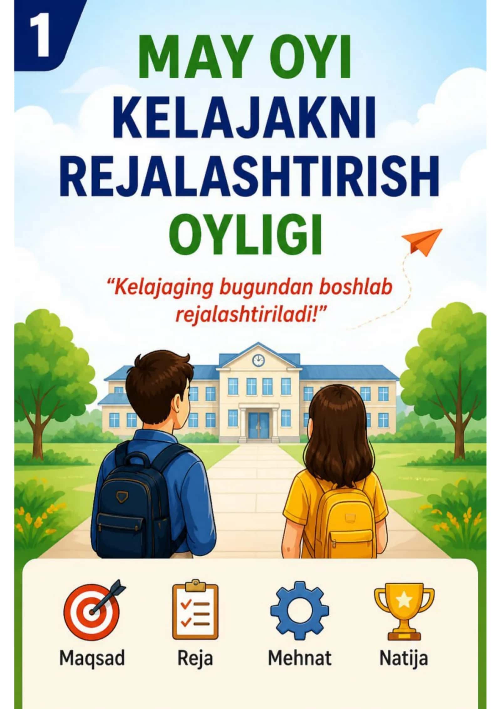 Maktab psixologlari uchun may oyi uchun stend.