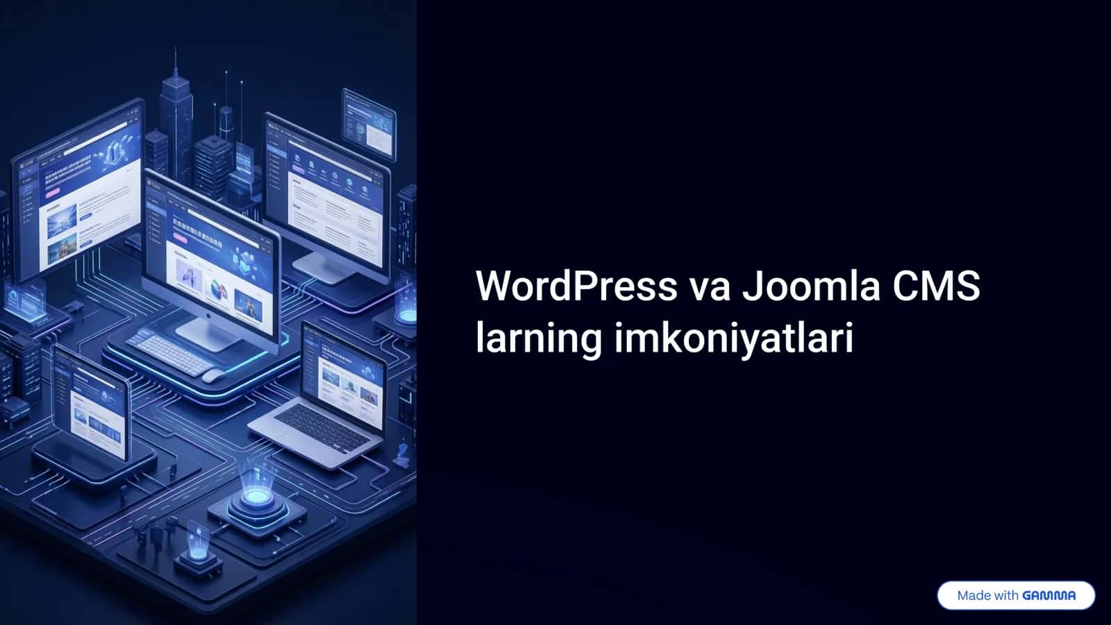 WordPress va Joomla CMSlarning-imkoniyatlari