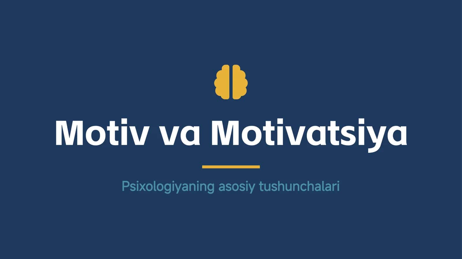 motiv va motivatsiya tushuncha