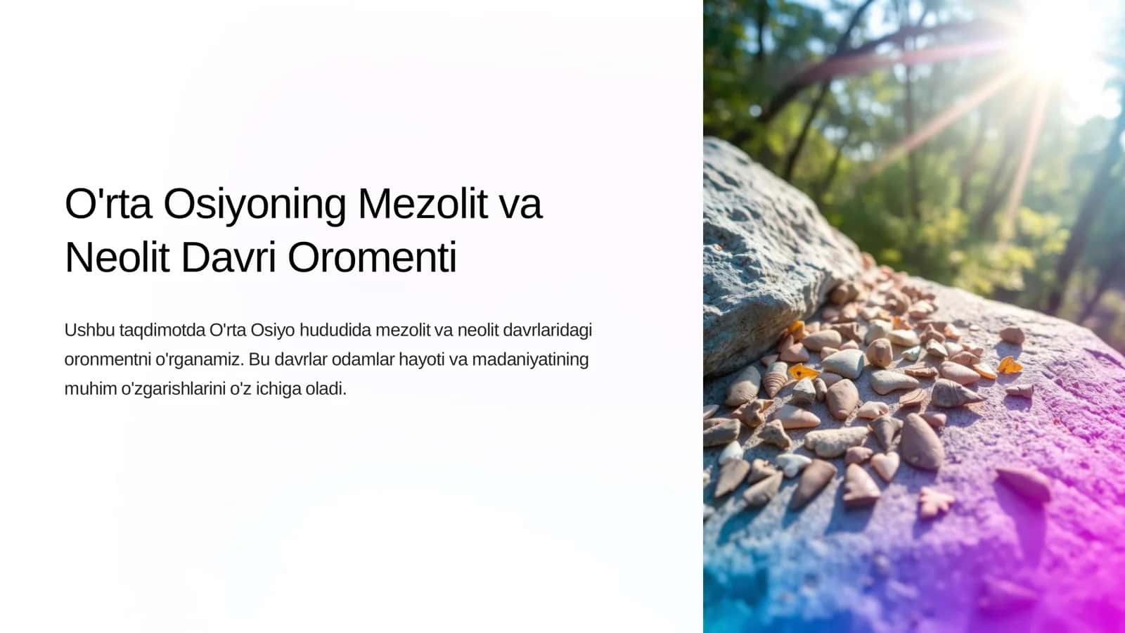 O'rta Osiyoning Mezolit va Neolit Davri Oromenti