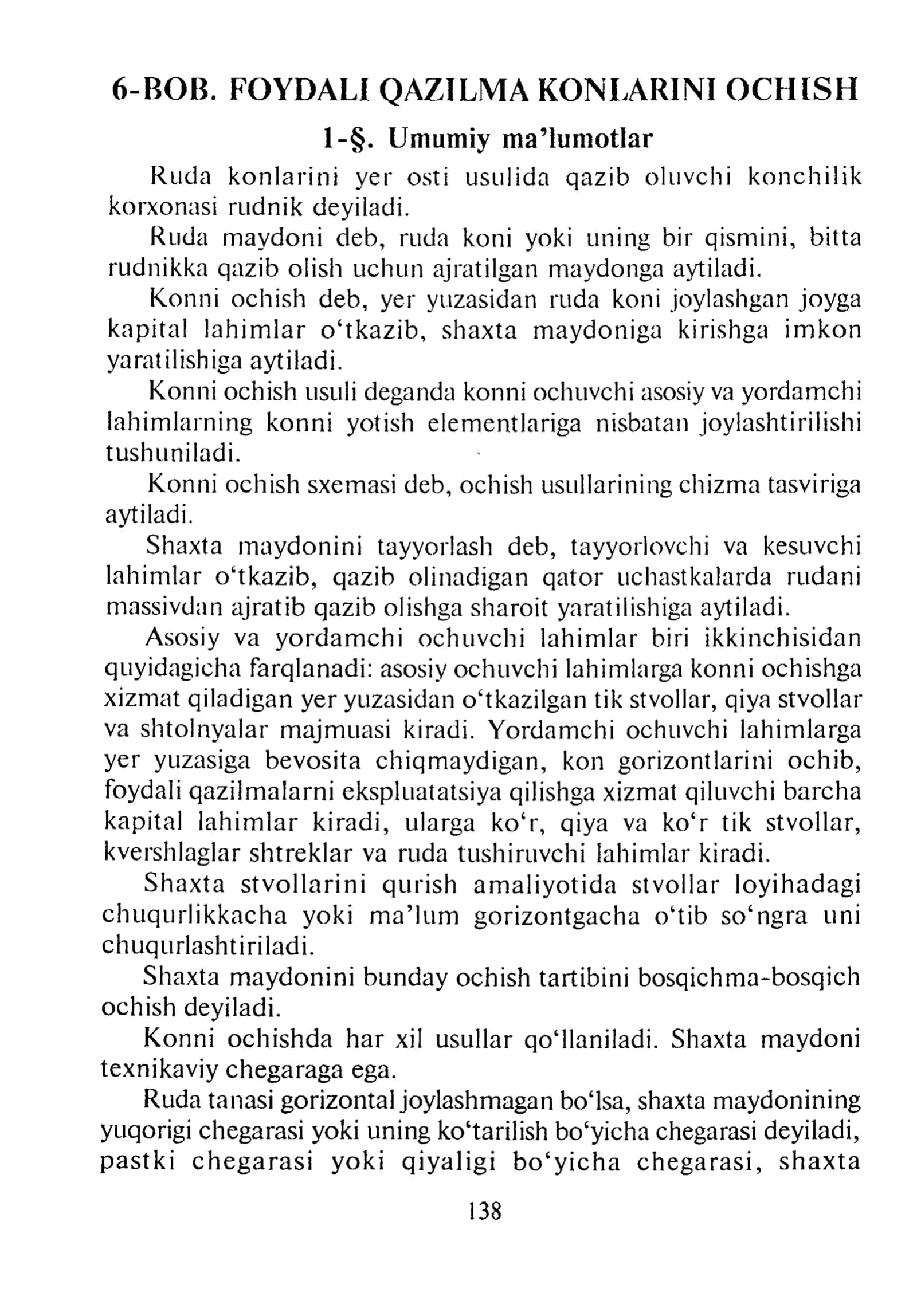 Ruda konlarini qazib olish