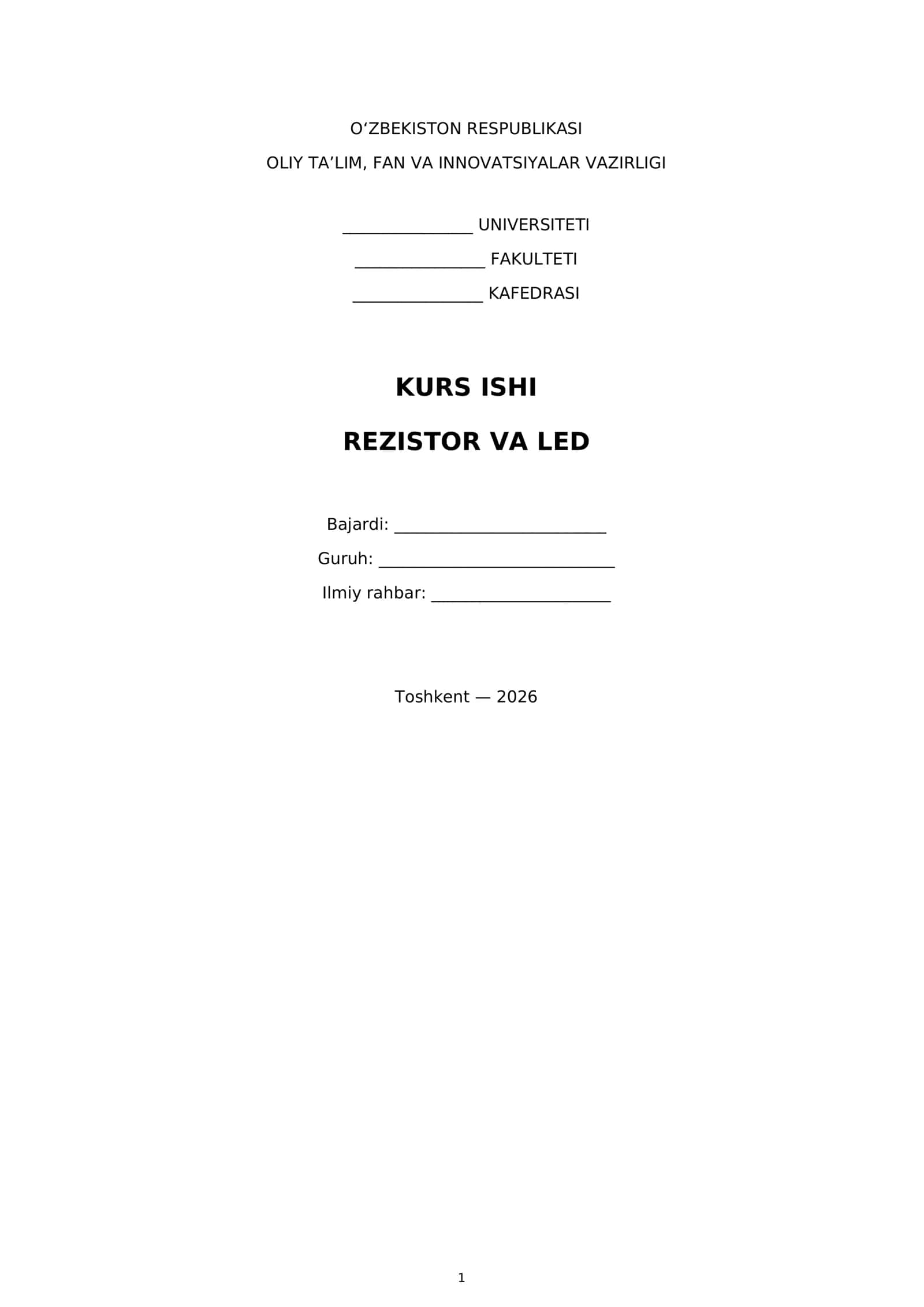 KURS ISHI - Rezistor va LED