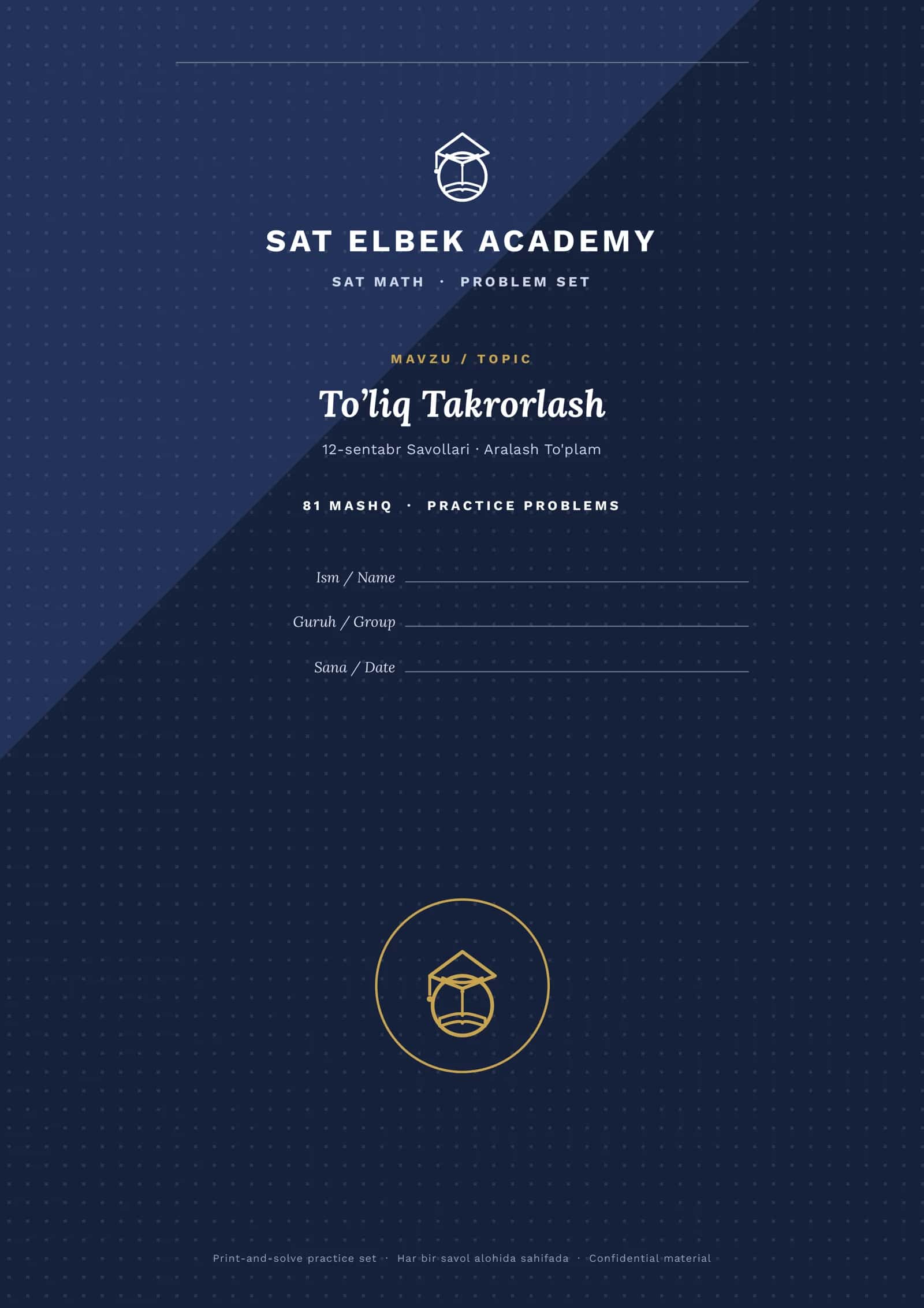 SAT QUESTIONS
