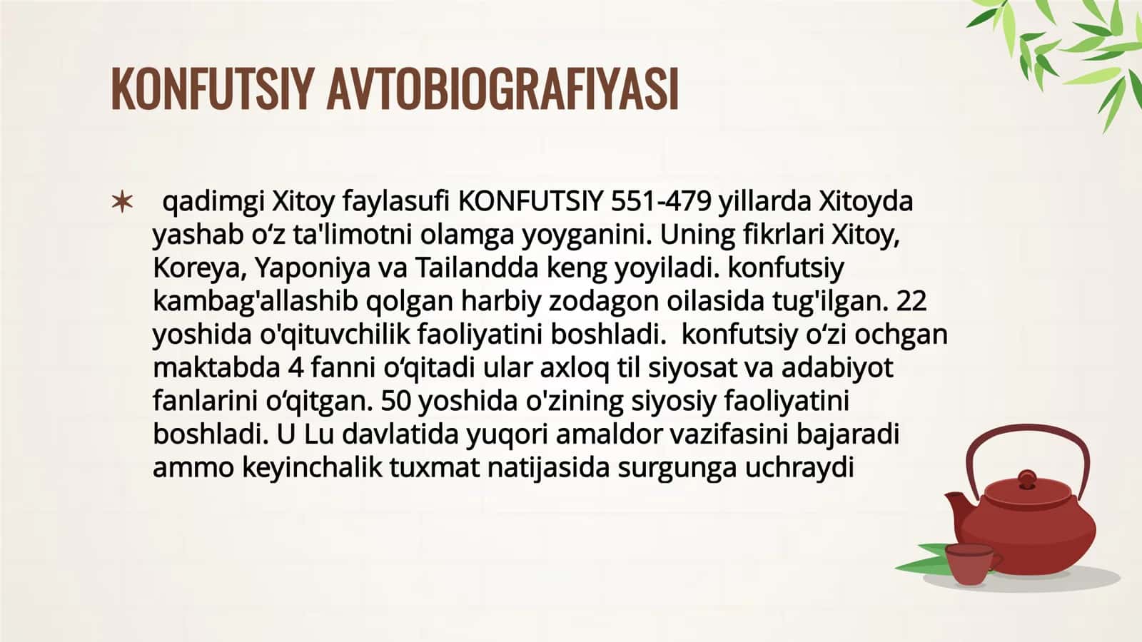 KONFUTSIY TALIMOTI