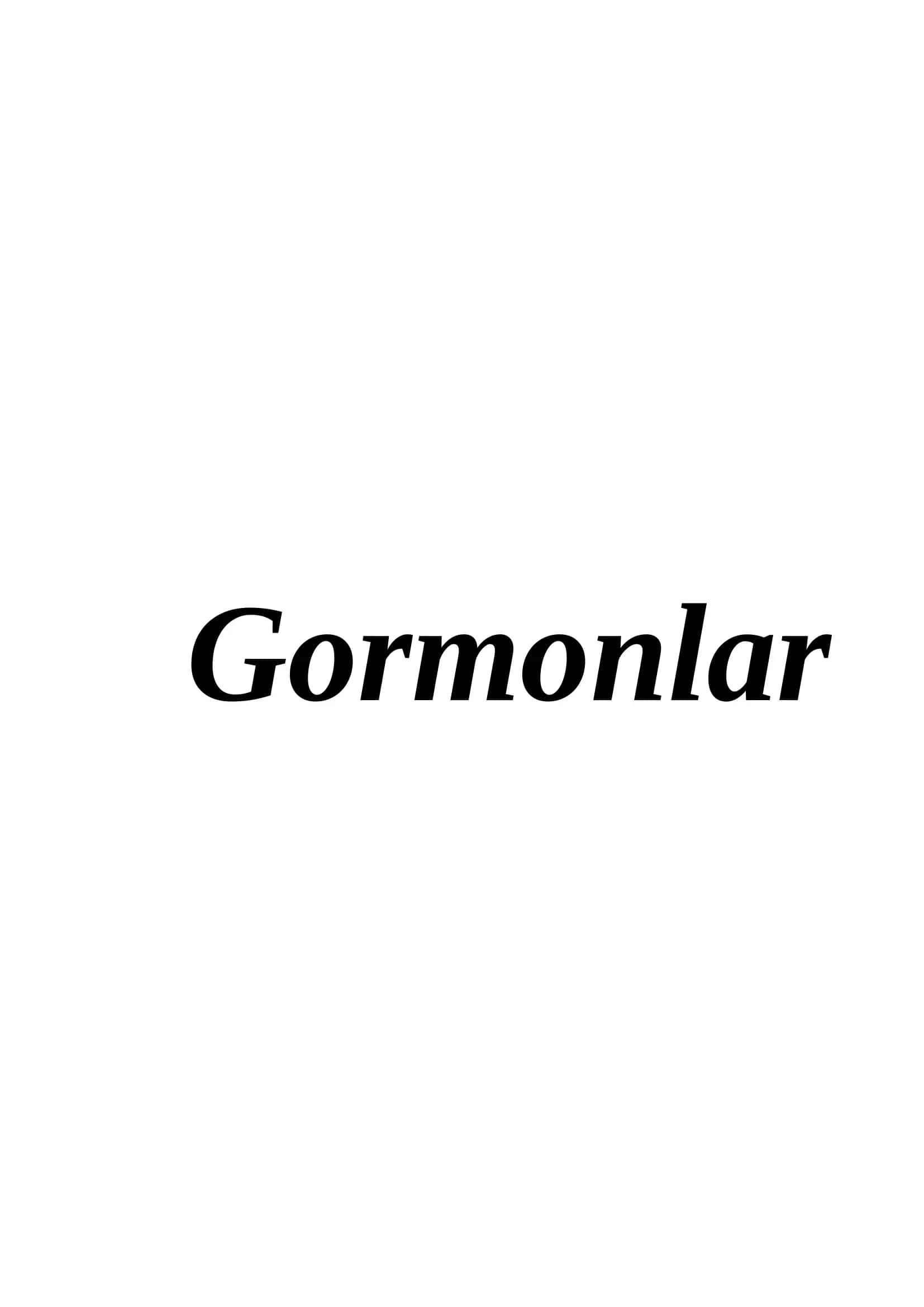 Gormonlar