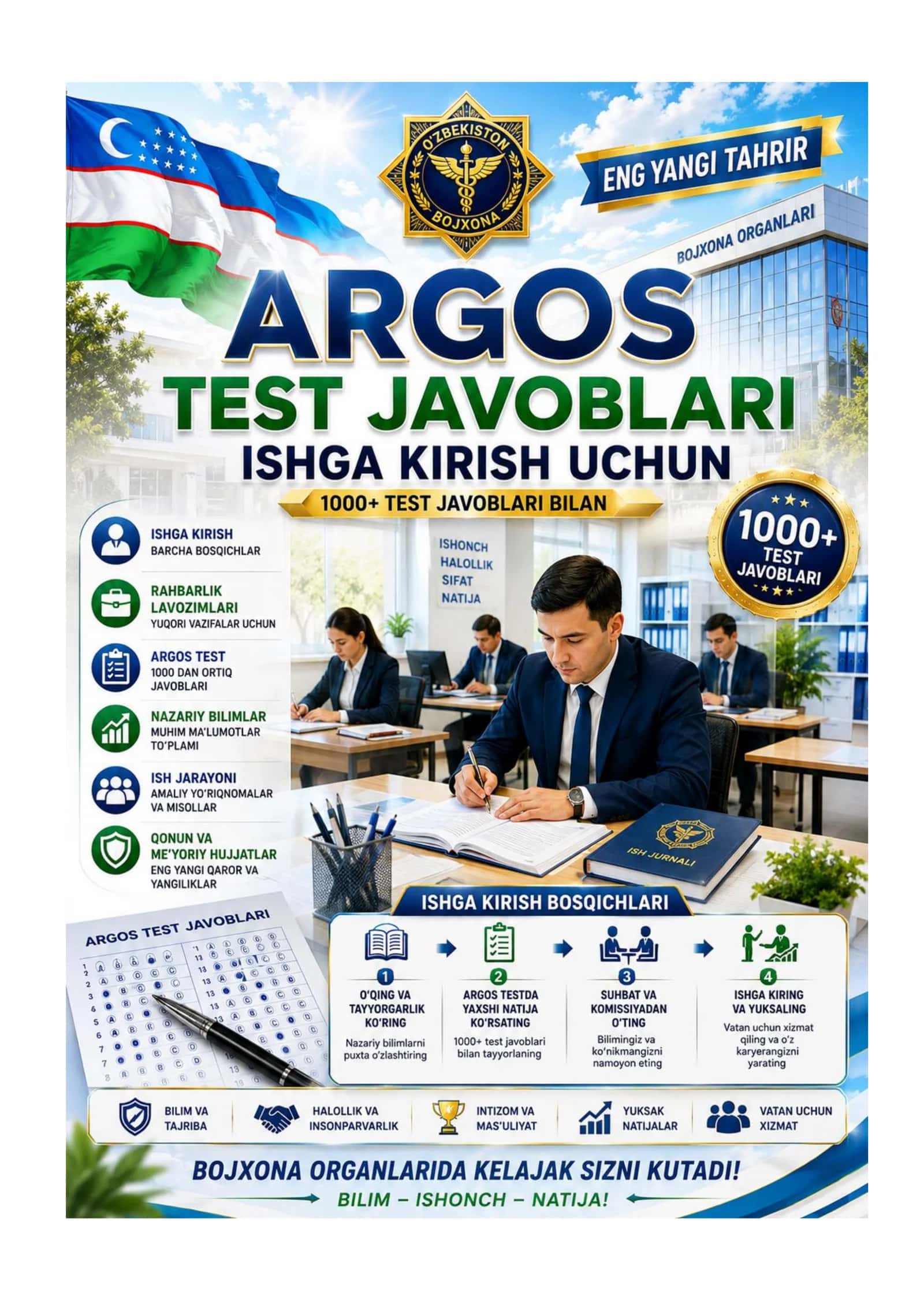 Argos test javoblari Yangi tahriri