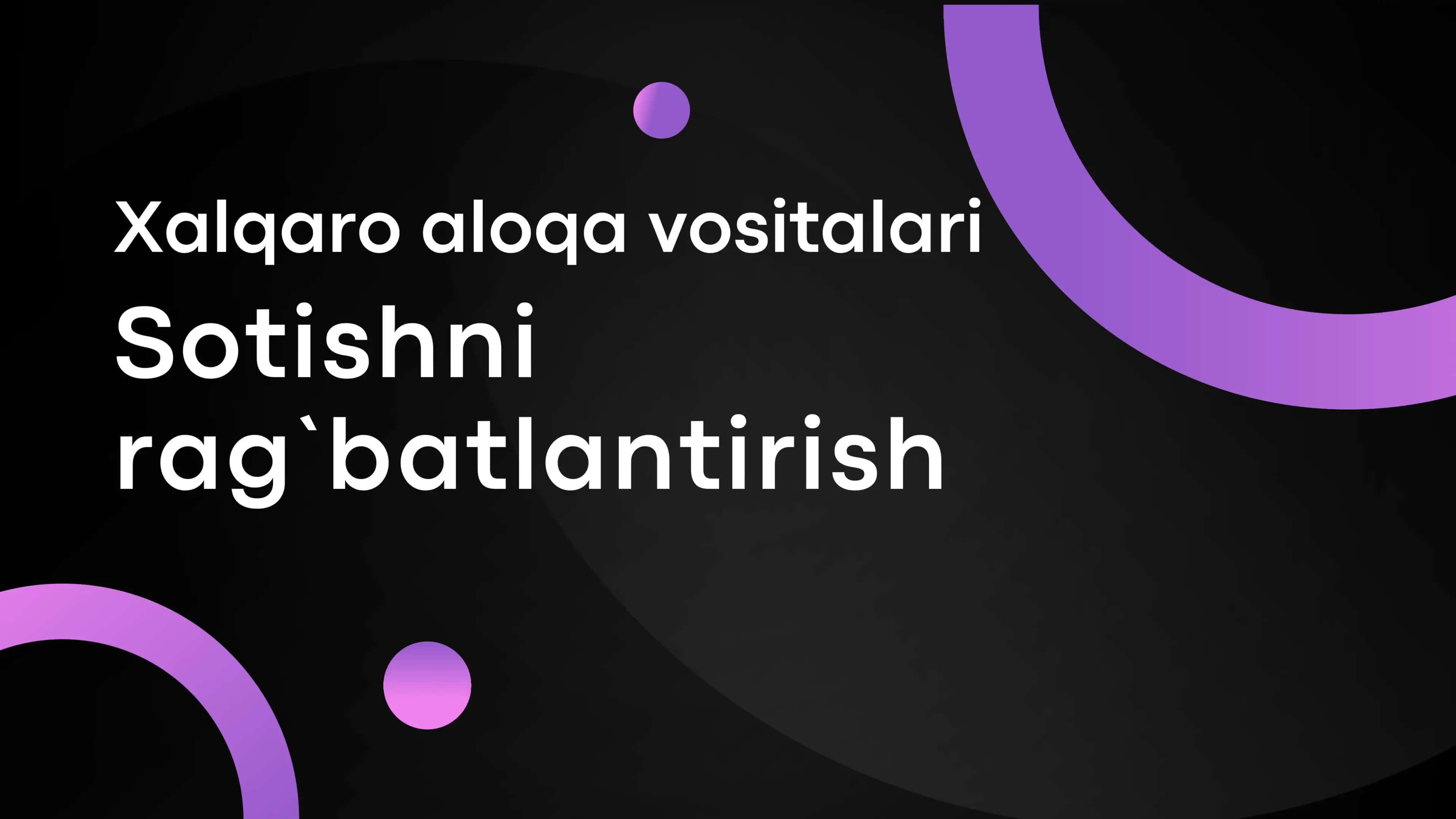 Xalqaro Marketingda sotuv