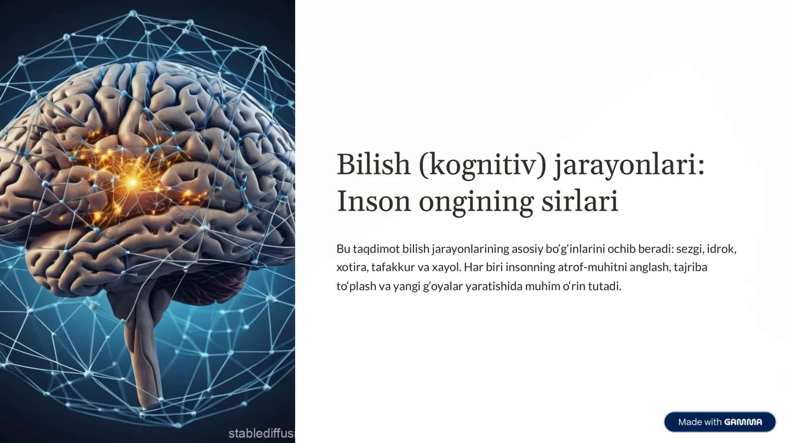 Bilish (kognitiv) jarayonlari