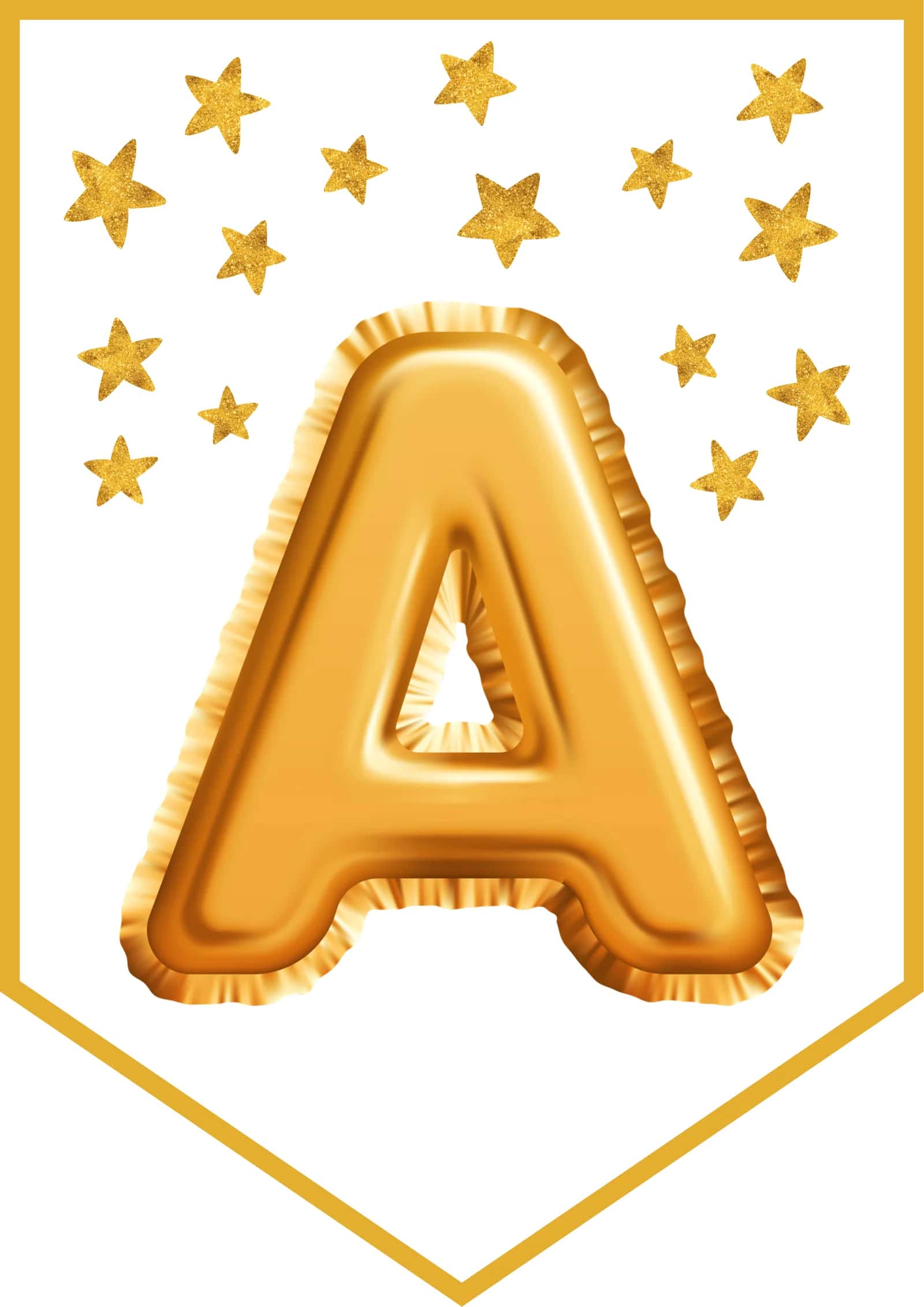 Alfabit Harflar Tilla Gold Balloons Letter  Alphabet gold