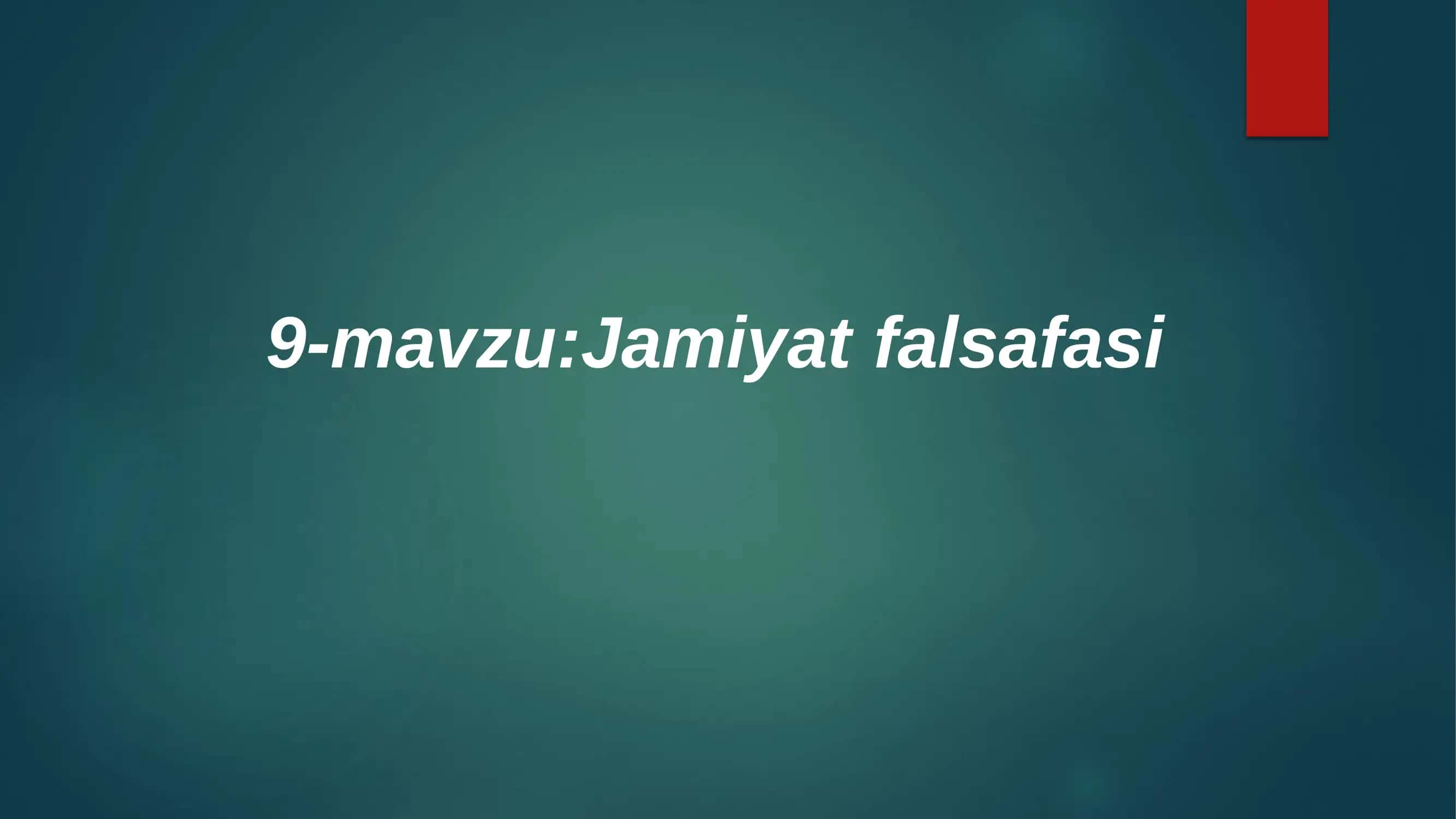 Jamiyat falsafasi