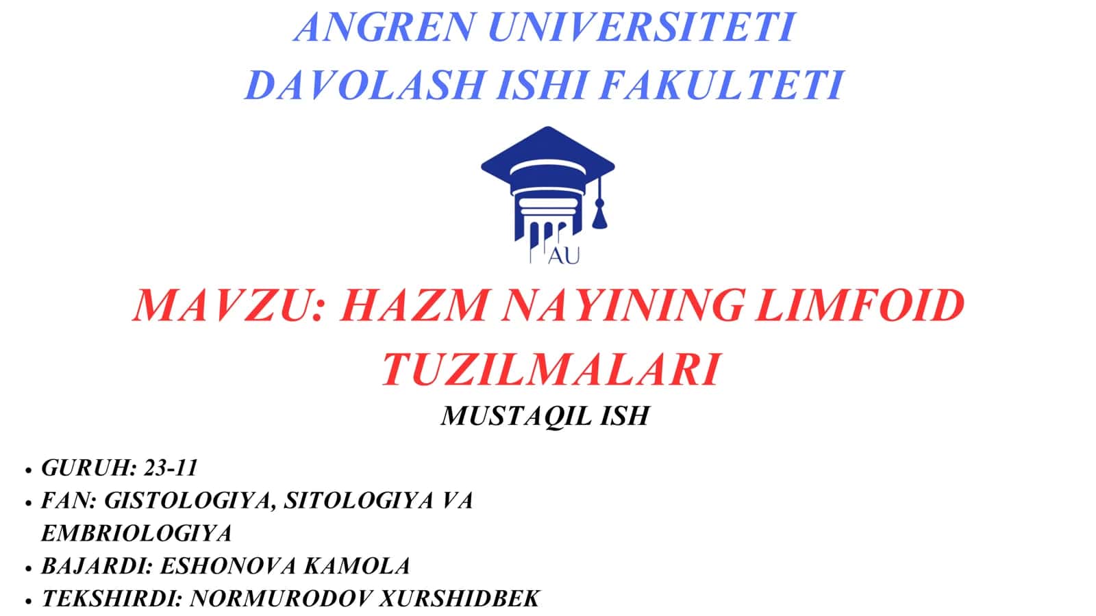 HAZM NAYINING LIMFOID TUZILMALARI