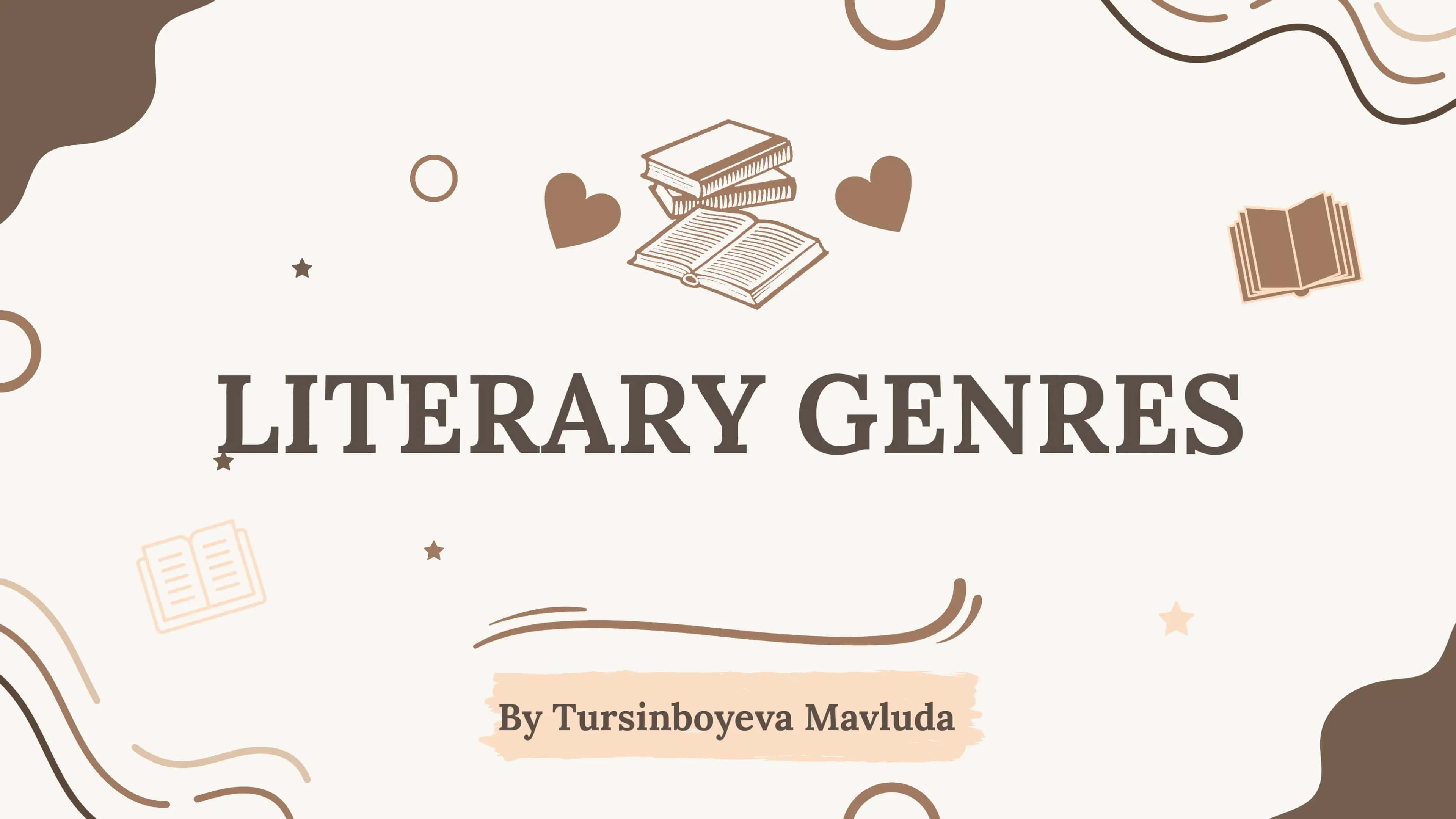 Literary genres.