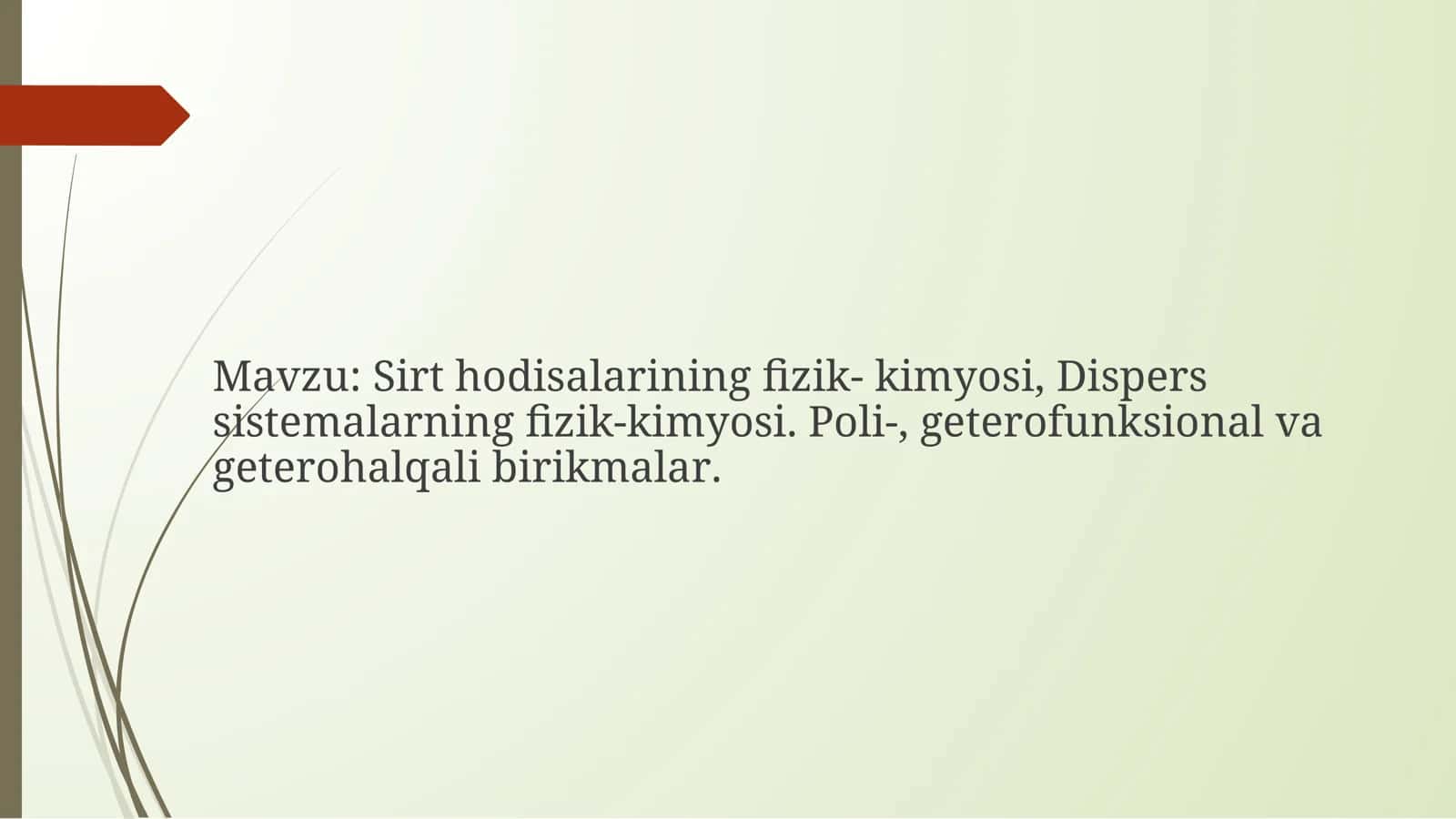 Sirt hodisalarining ﬁzik- kimyosi, Dispers sistemalarning ﬁzik-kimyosi