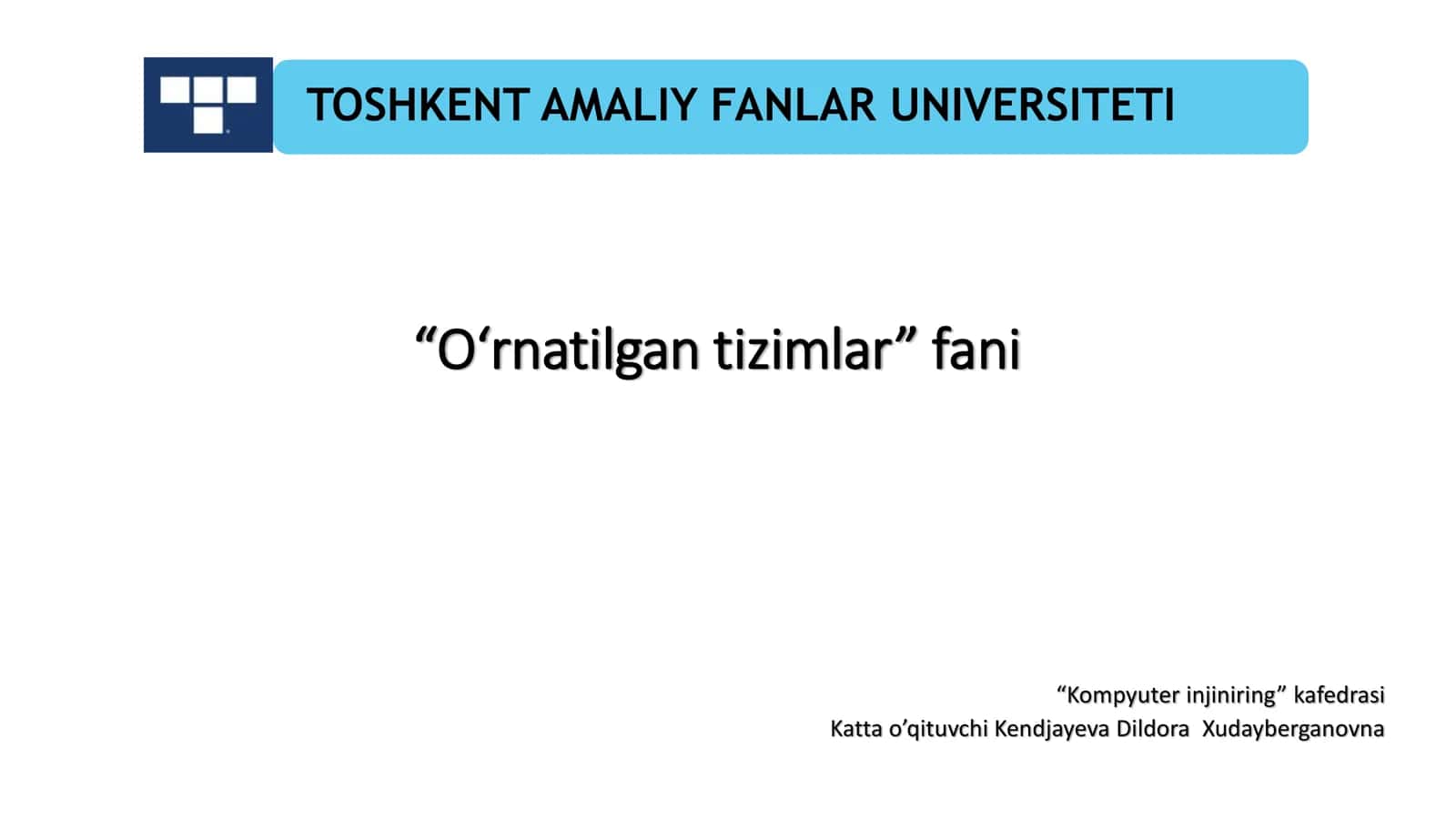 O‘rnatilgan tizimlar