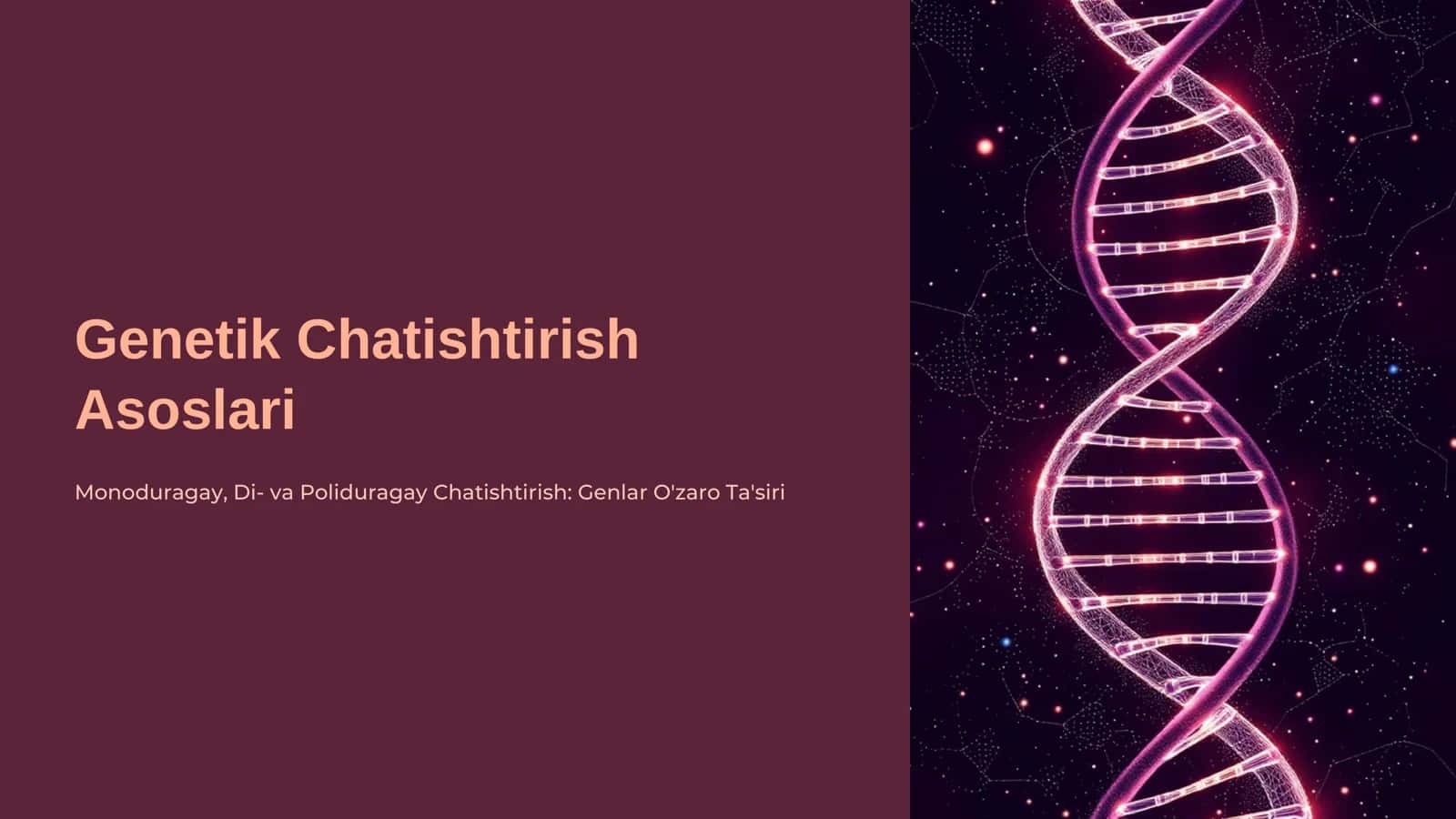 Genetik Chatishtirish Asoslari