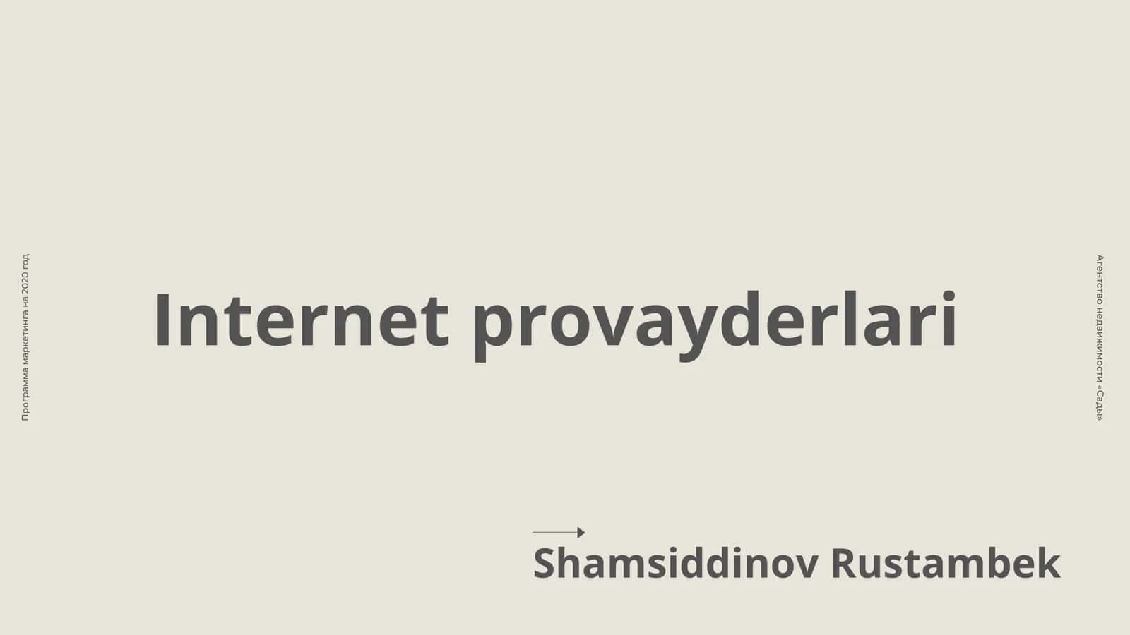 internet provayderlari