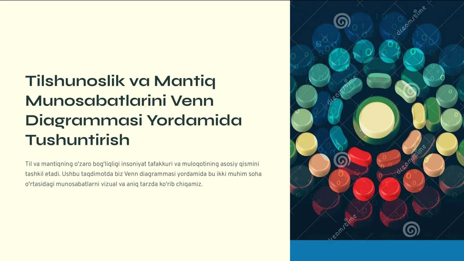 Tilshunoslik va Mantiq Munosabatlarini Venn Diagrammasi Yordamida Tushuntirish