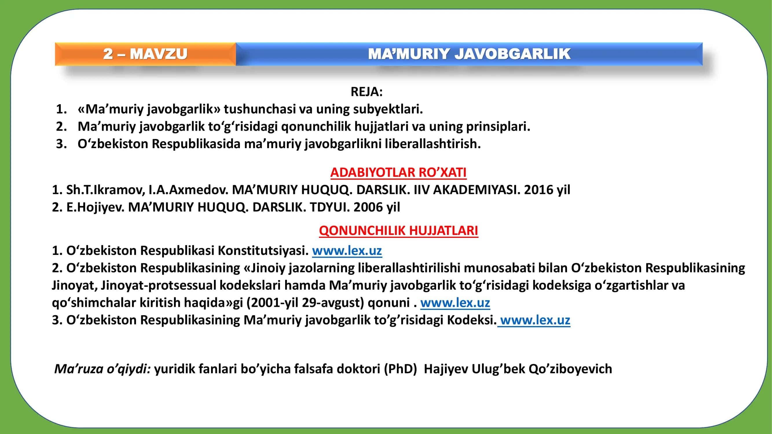 Ma'myriy javobgarlik