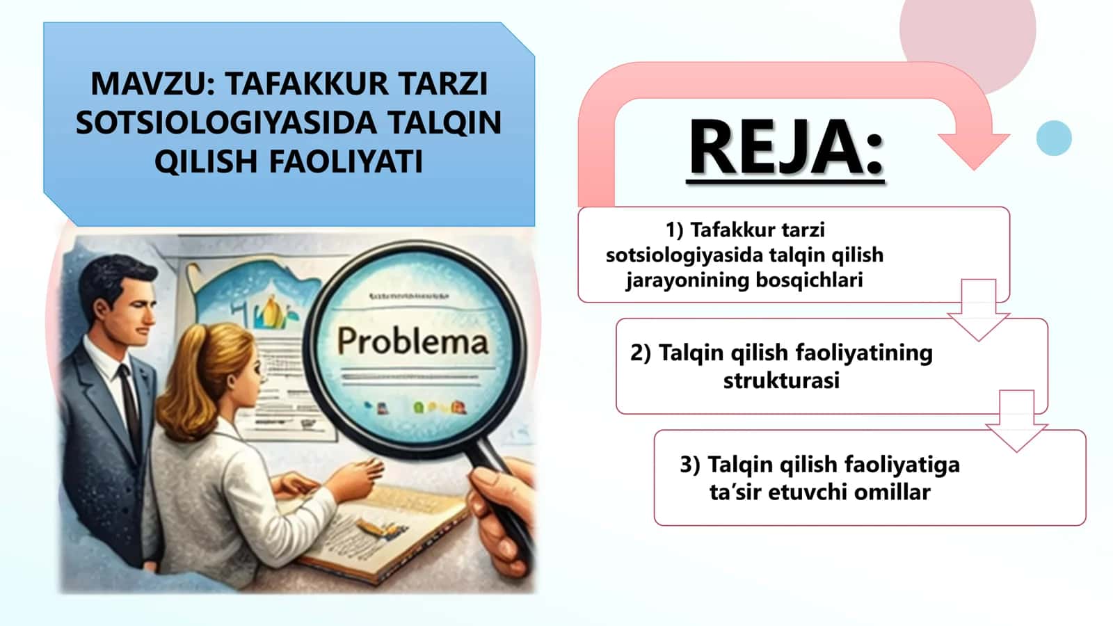 Tafakkur tarzi sotsiologiyasida talqin qilish faoliyati