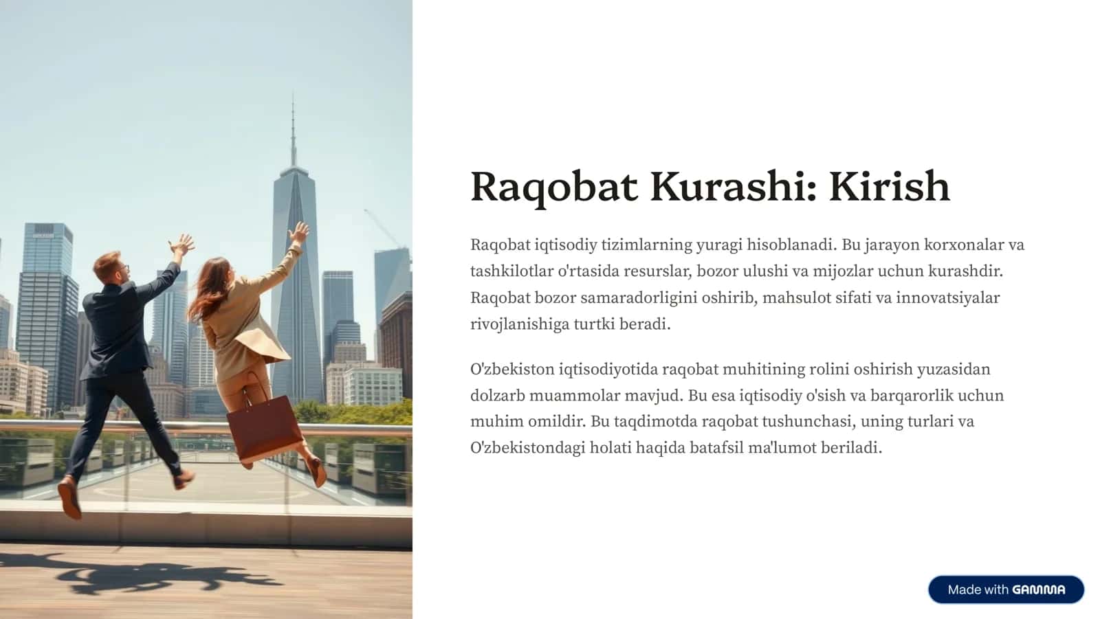 Raqobat Kurashi: Kirish