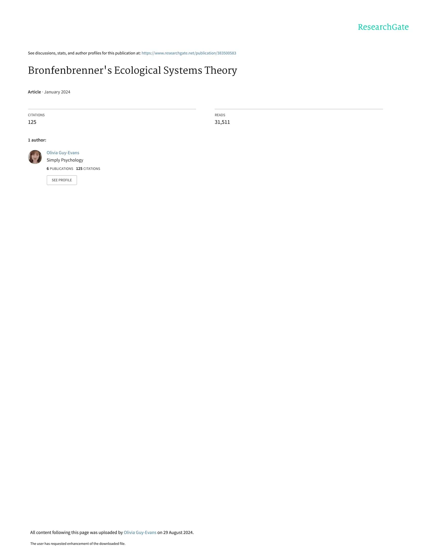 Bronfenbrenner's Ecological Systems Theory