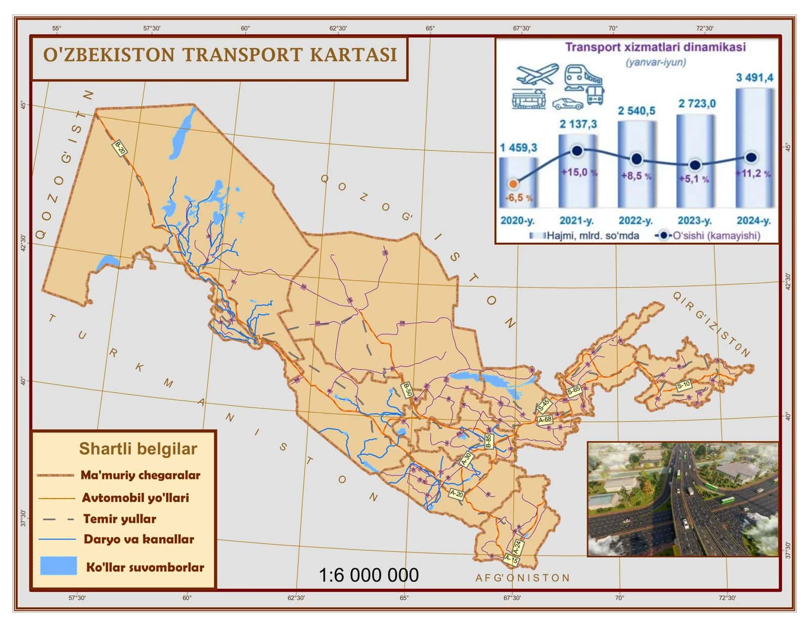 O'ZBEKISTON TRANSPORT KARTASI