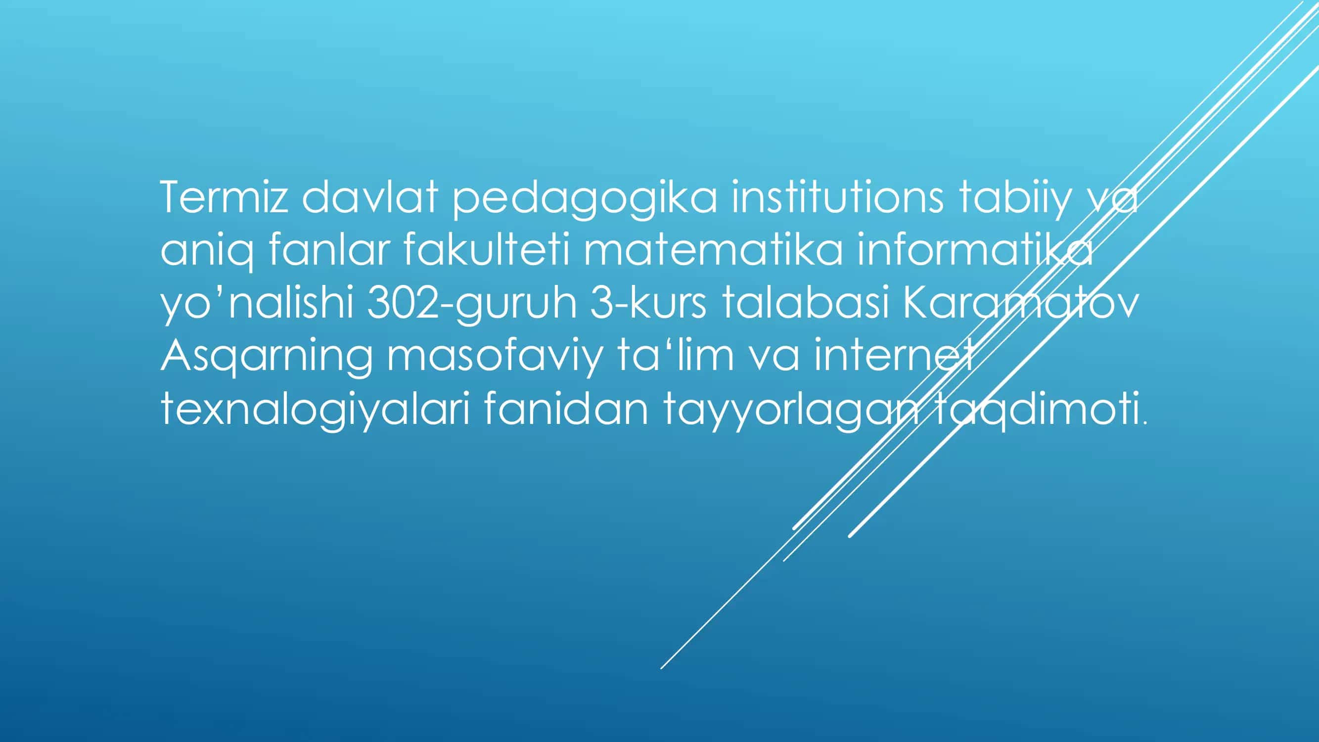 Sun’iy intellekt (SI / AI) kurslari