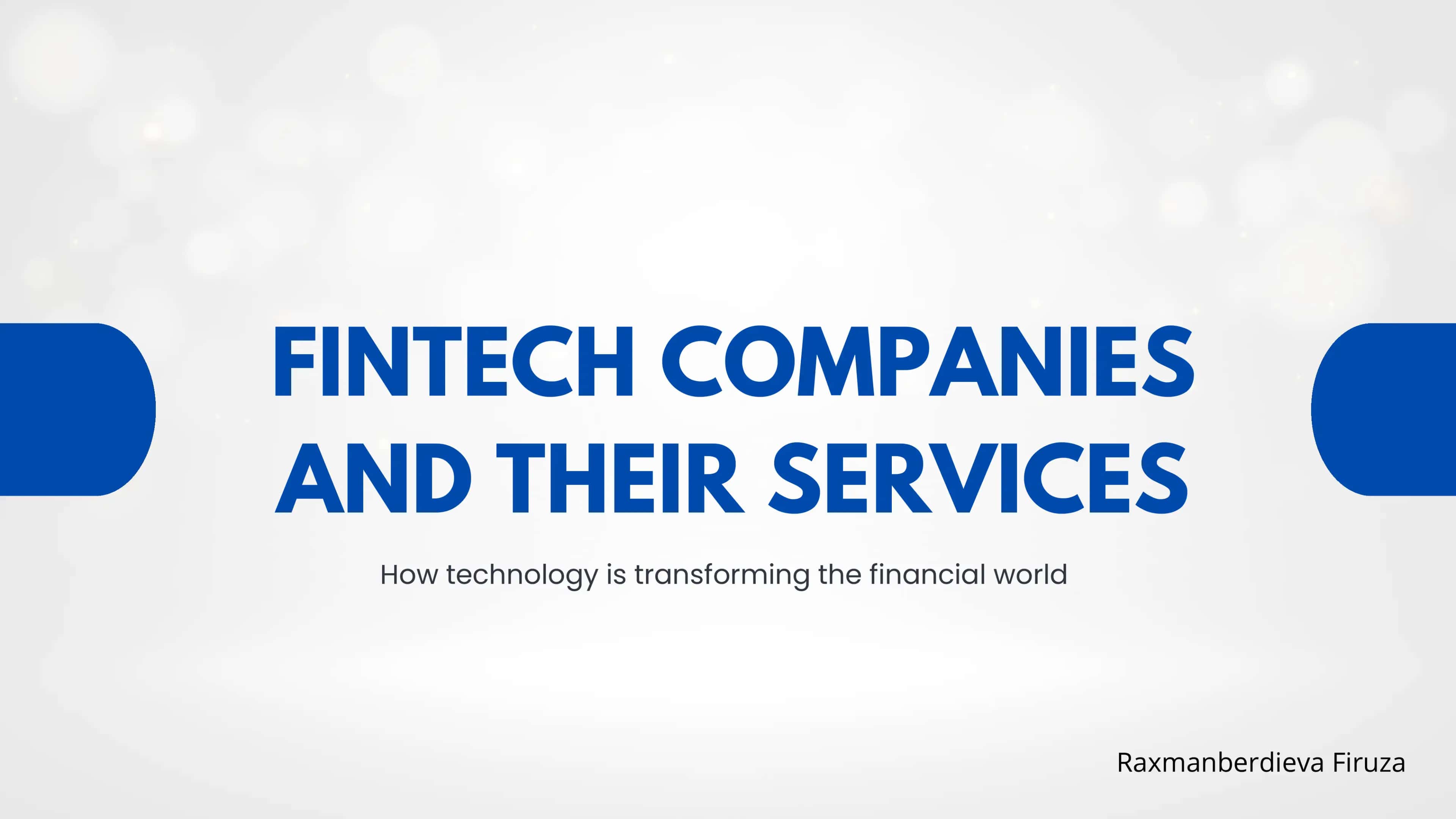 Fintech companies and their services