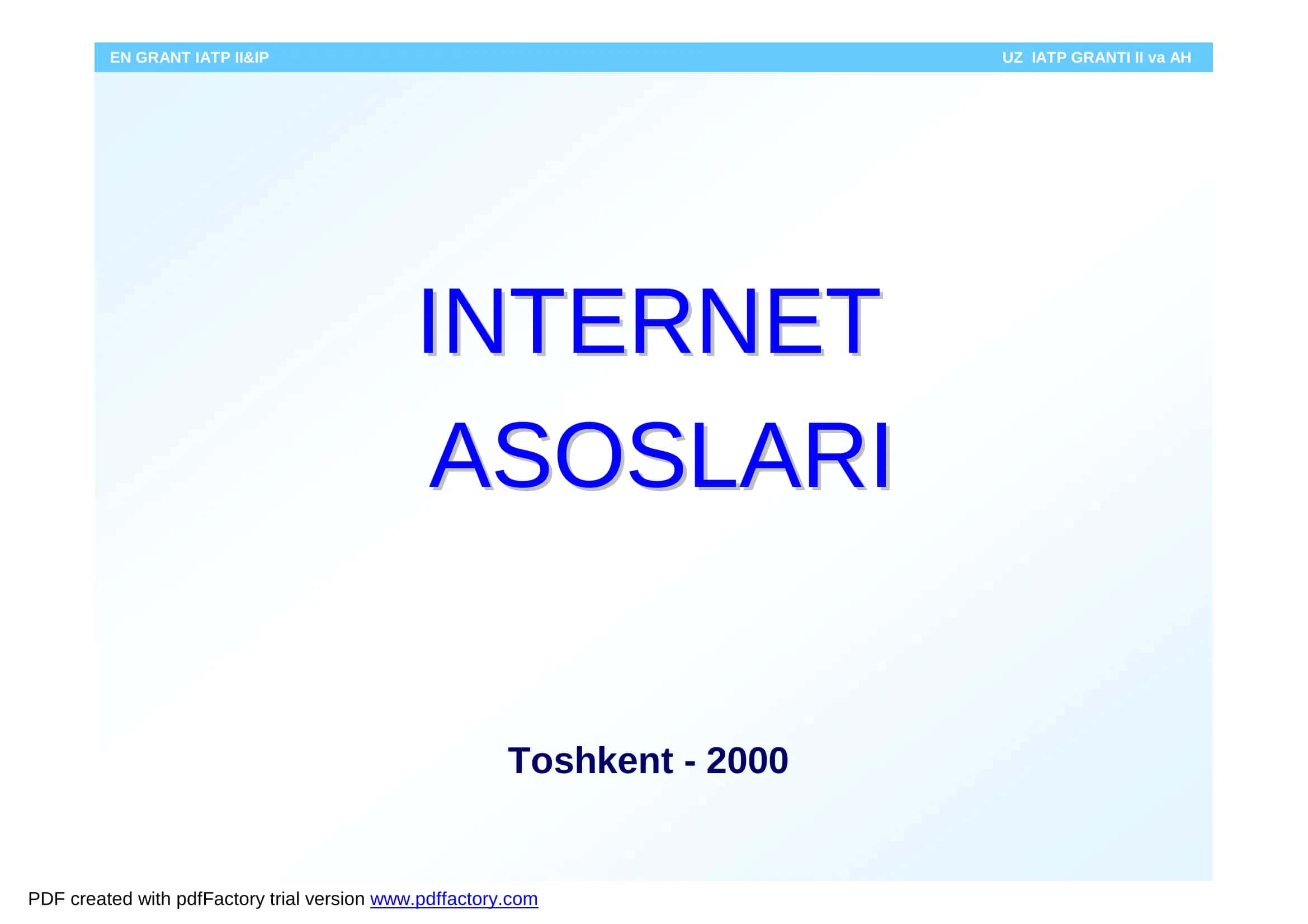 Internetning rivojlanishi