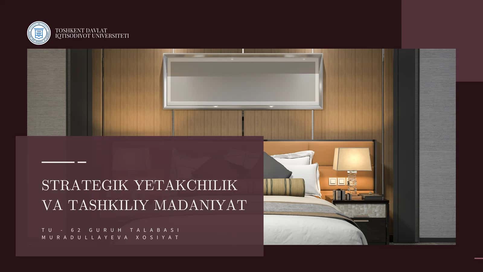 Strategik yetakchilik va tashkiliy madaniyat