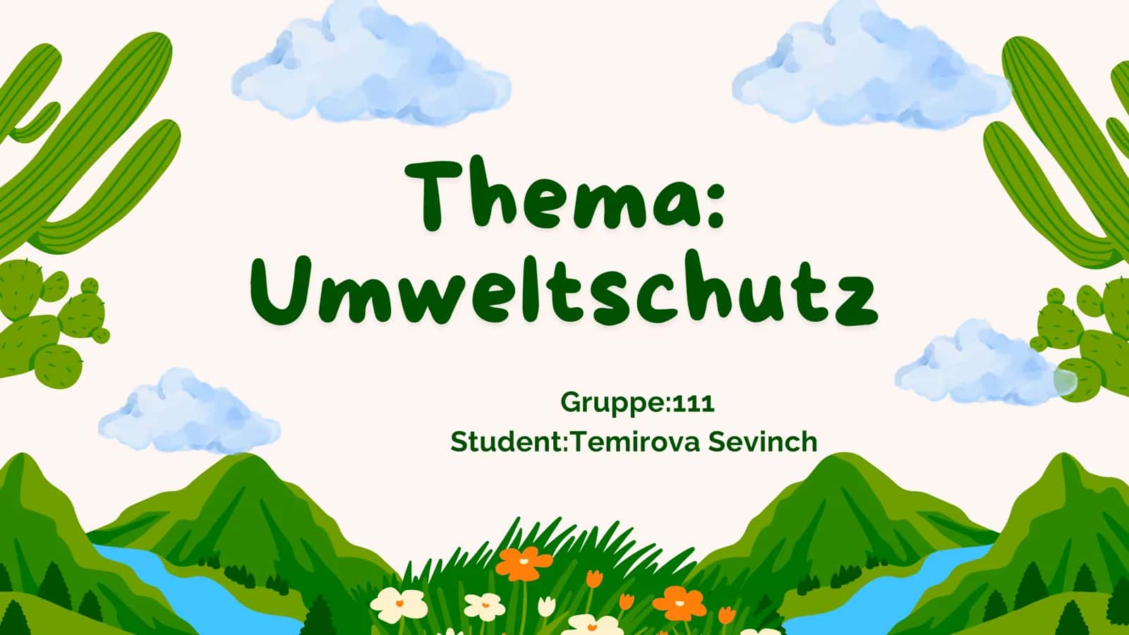 Thema: Umweltschutz