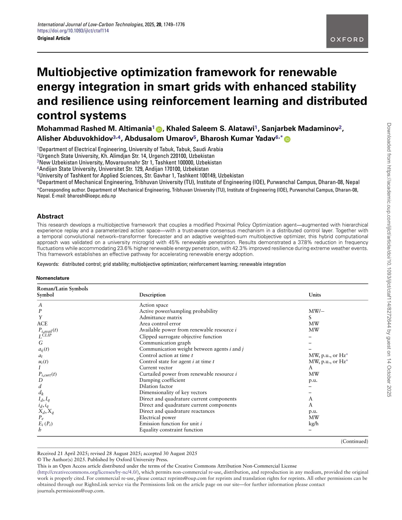 Multiobjective optimization framework for renewable