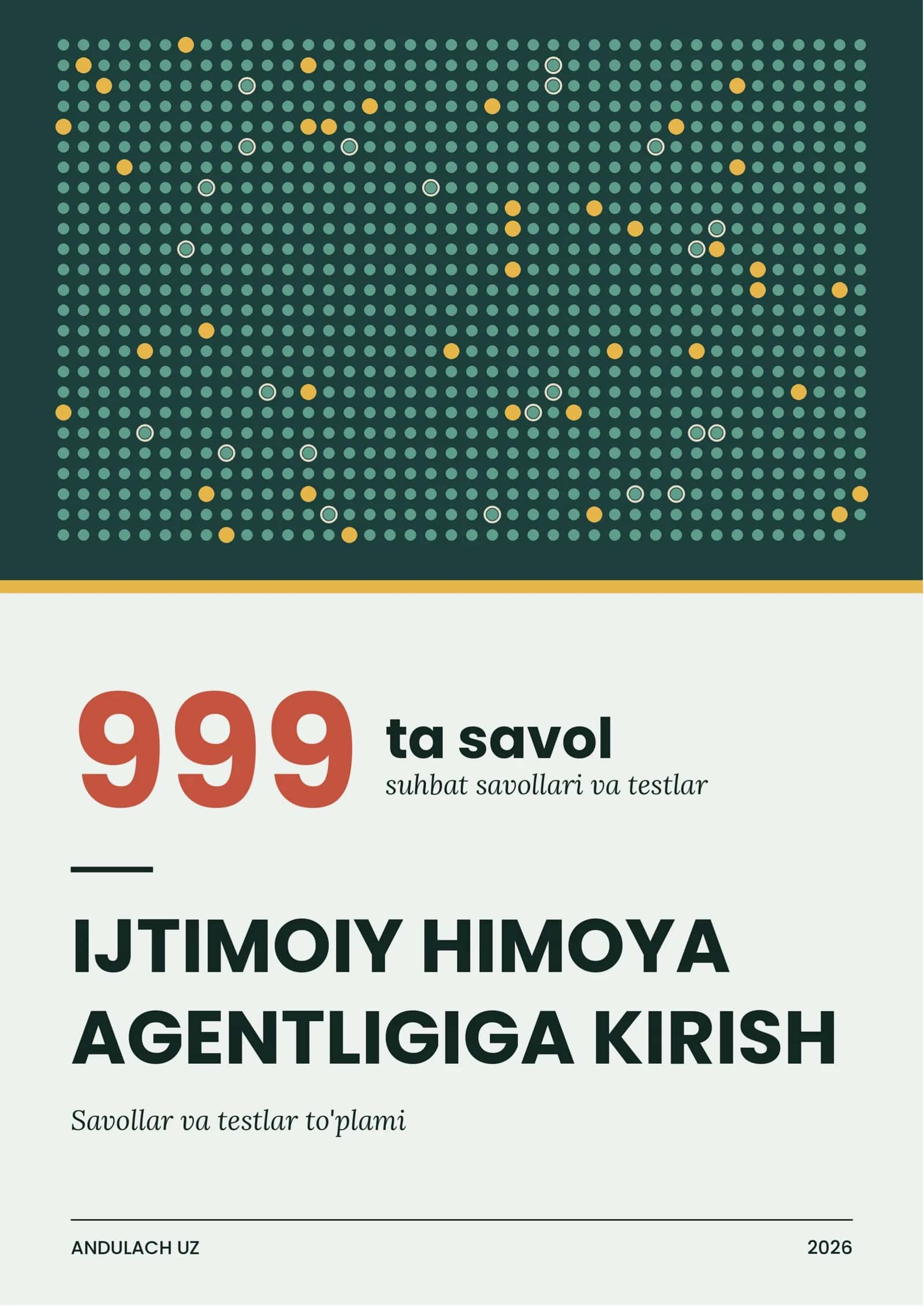Ijtimoiy himoya agentligiga kirish — suhbat savollari va testlar