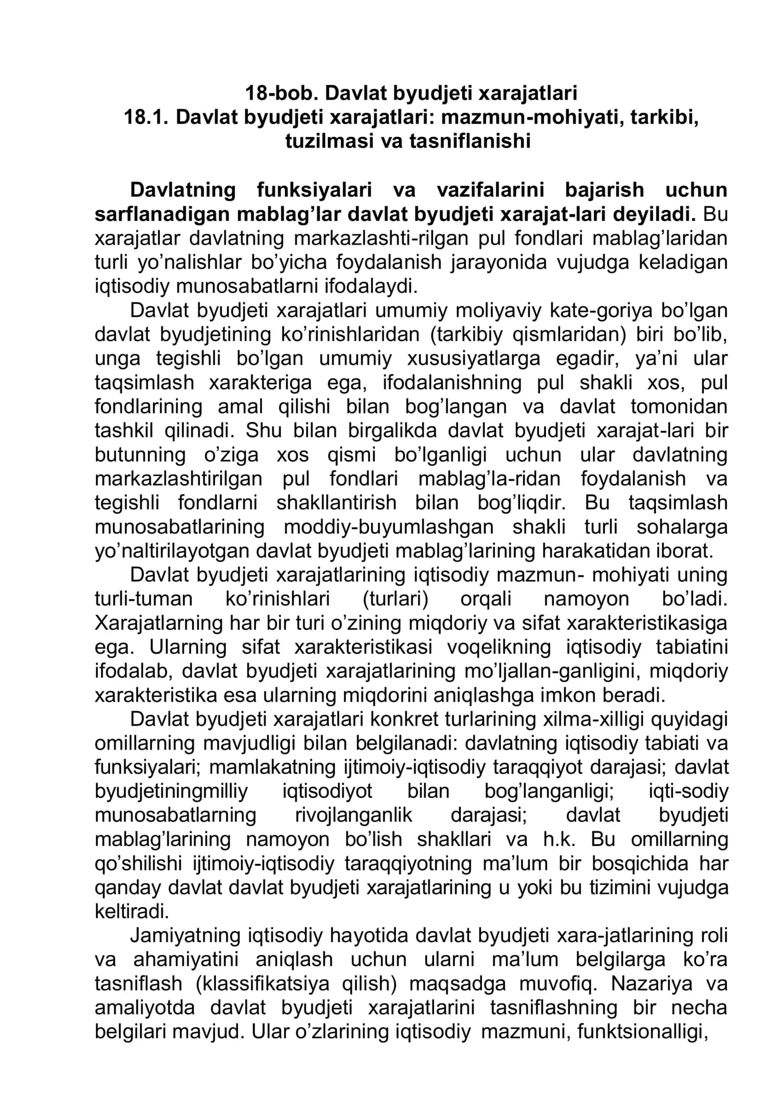 Davlat byudjeti xarajatlari