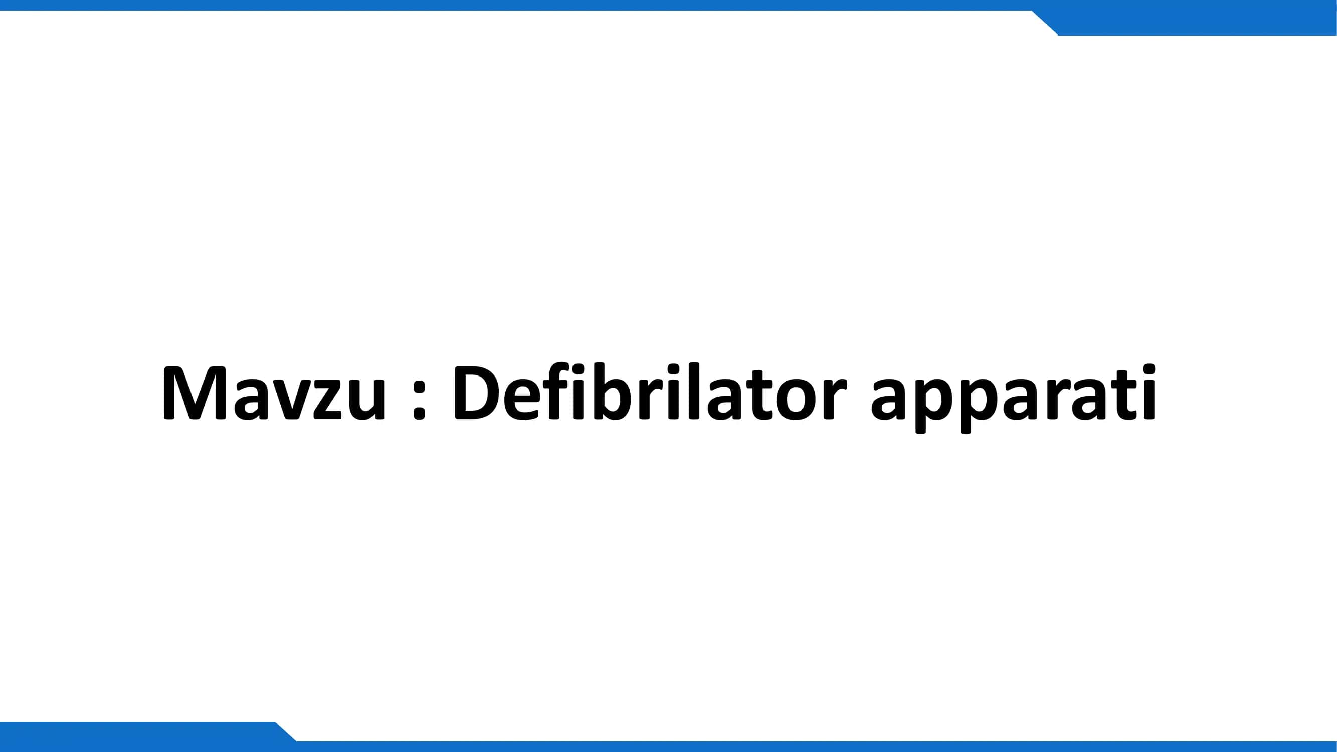 Yurakning defibrilyatori