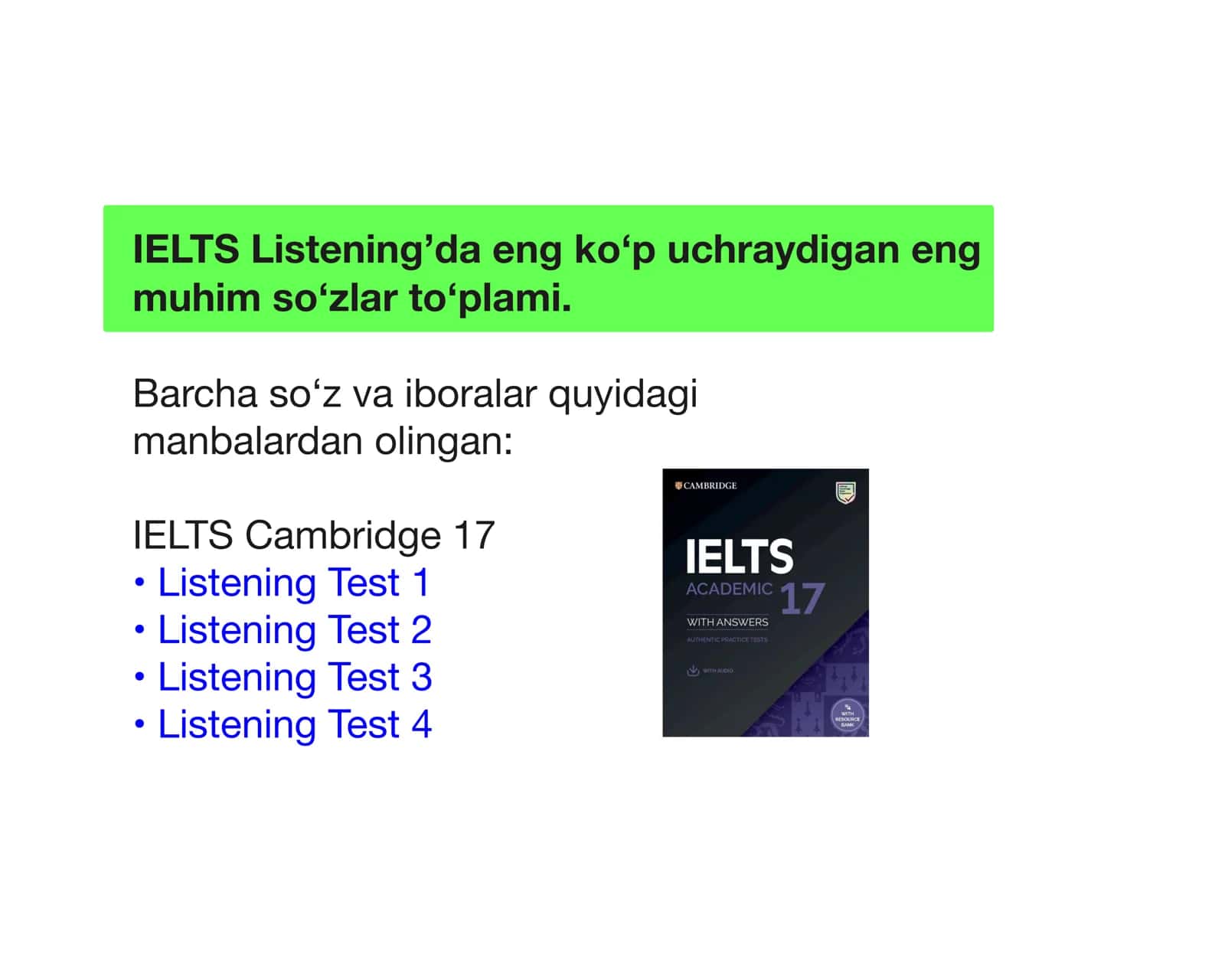 IELTS Listening