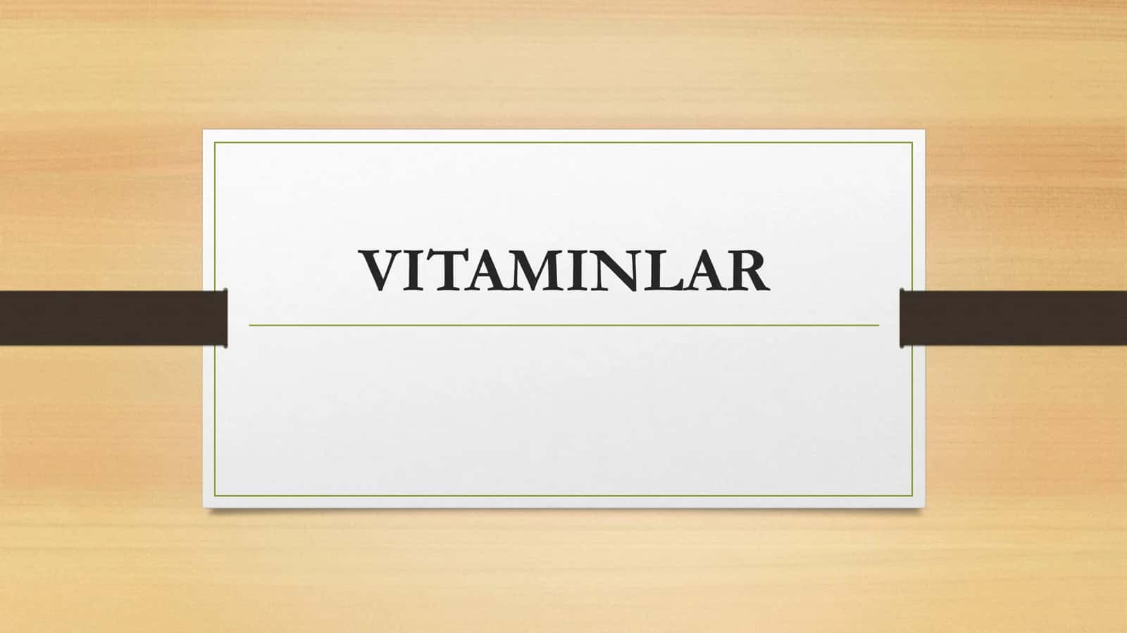 Vitamin( Farmakalogiya)