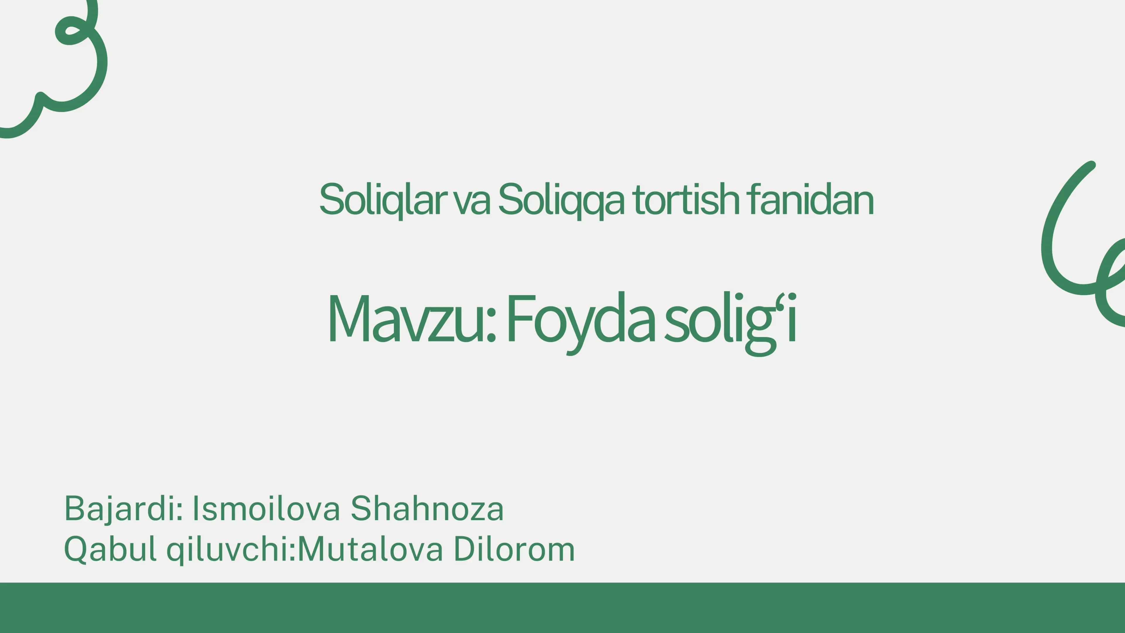 Foyda solig‘i