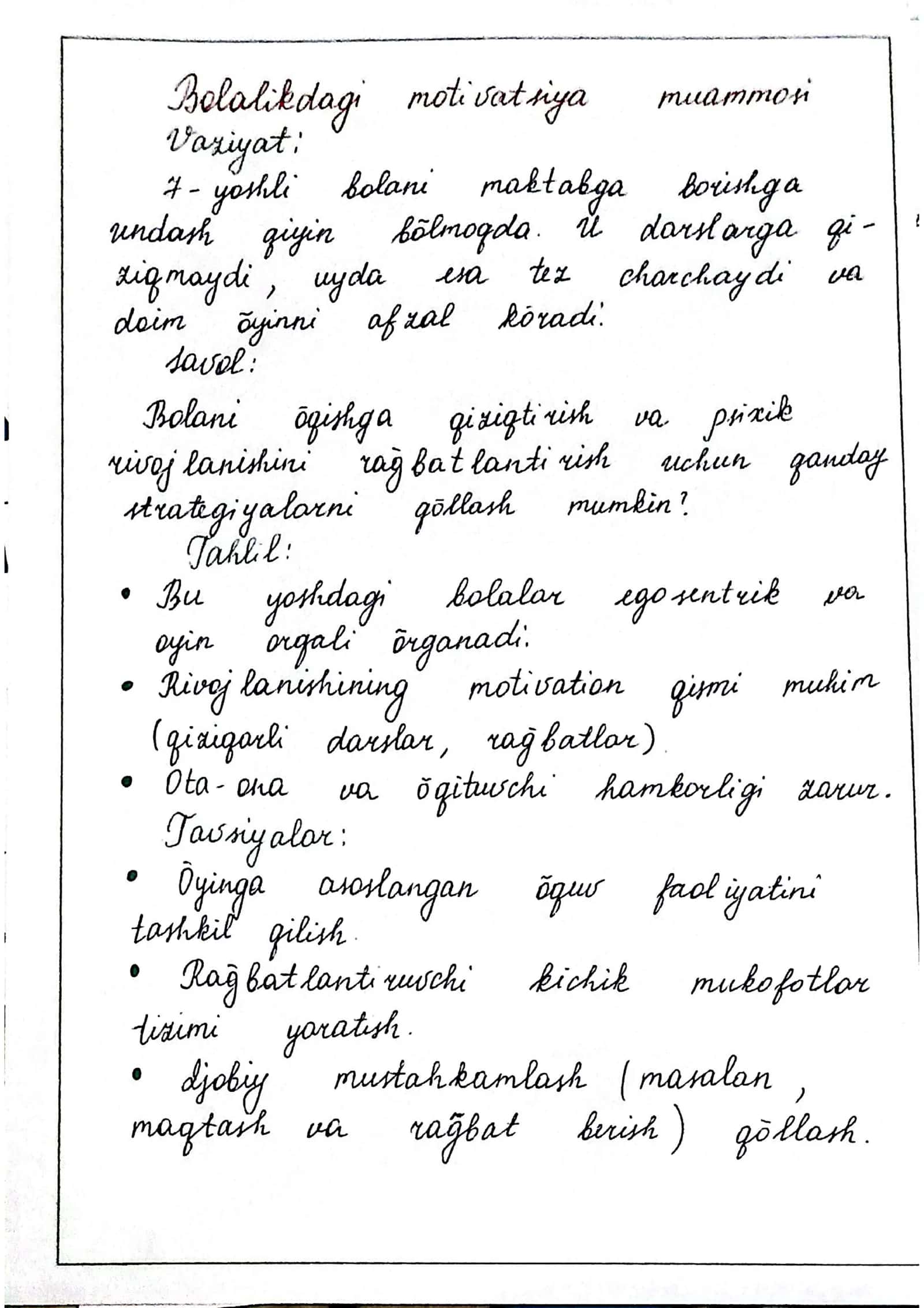 psixologiya 3 ta vaziyatlar