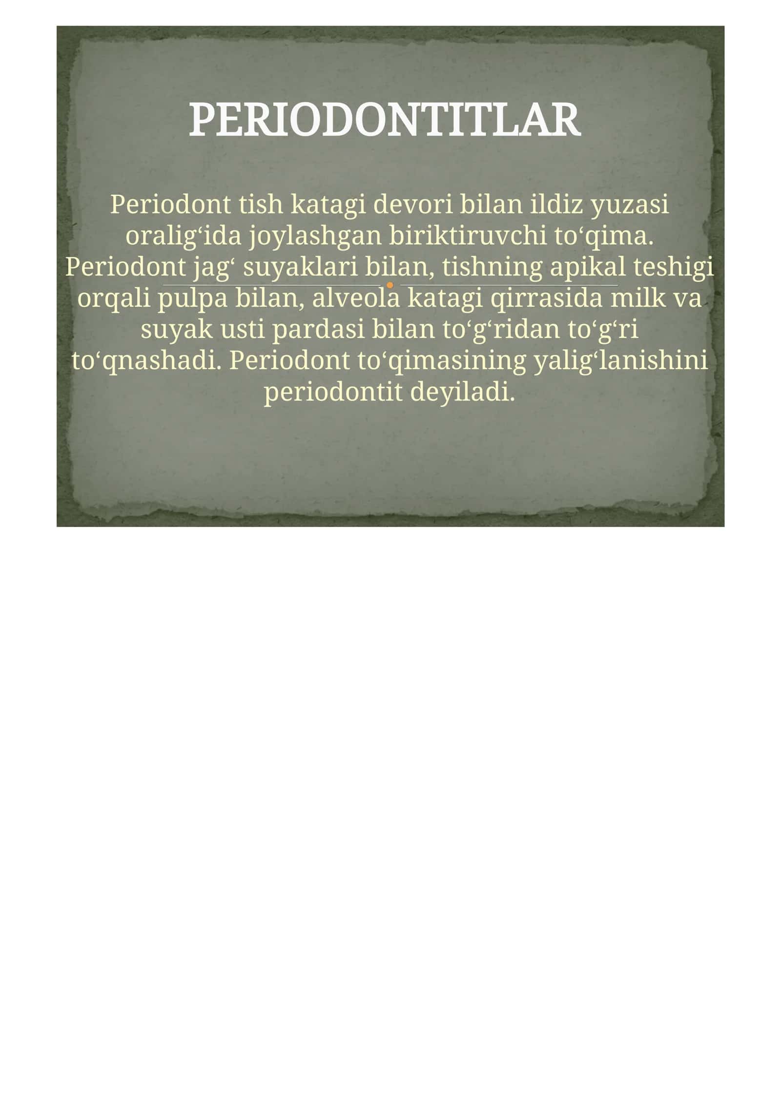 Periodontitlar