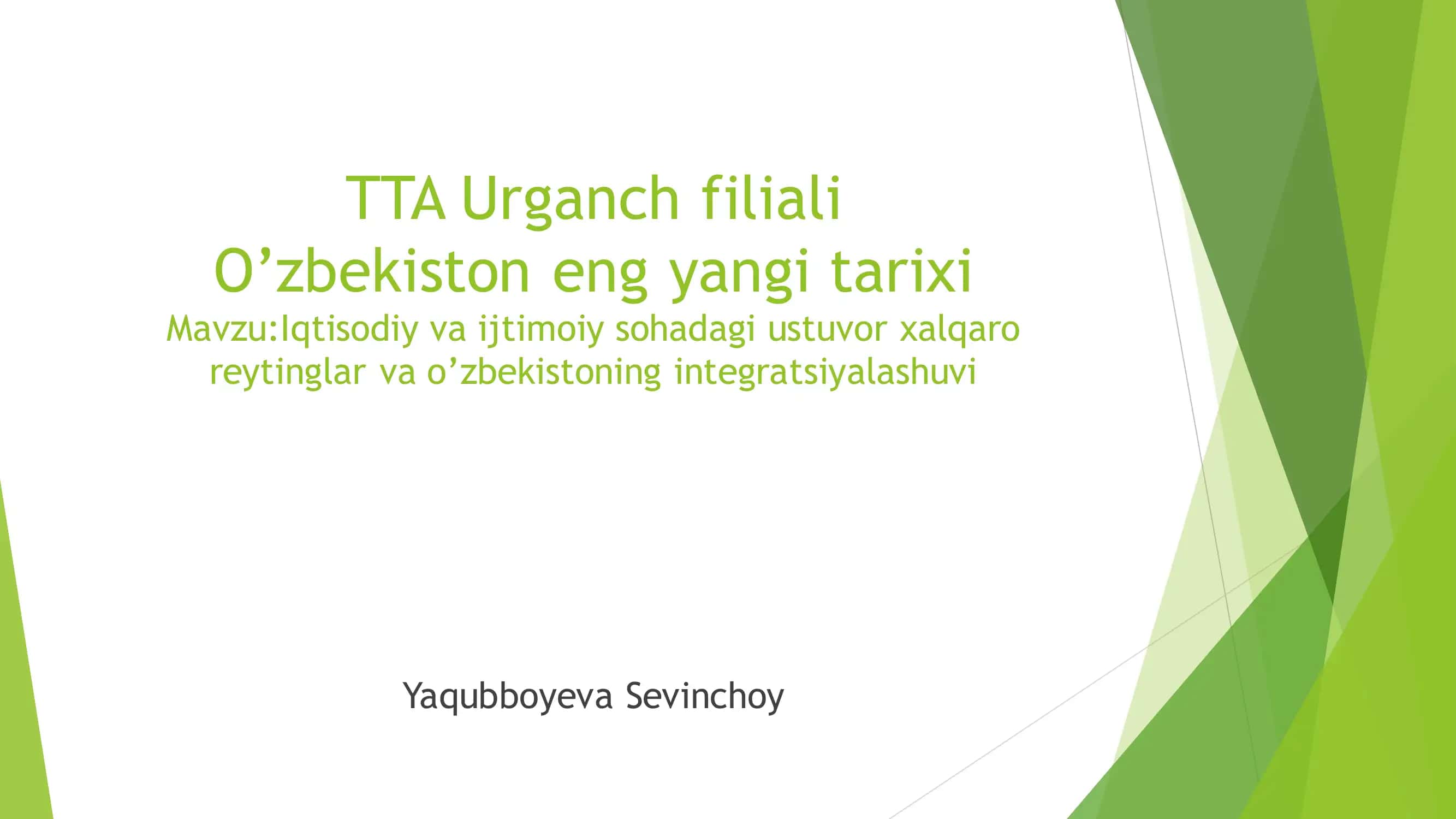 O’zbekiston eng yangi tarixi