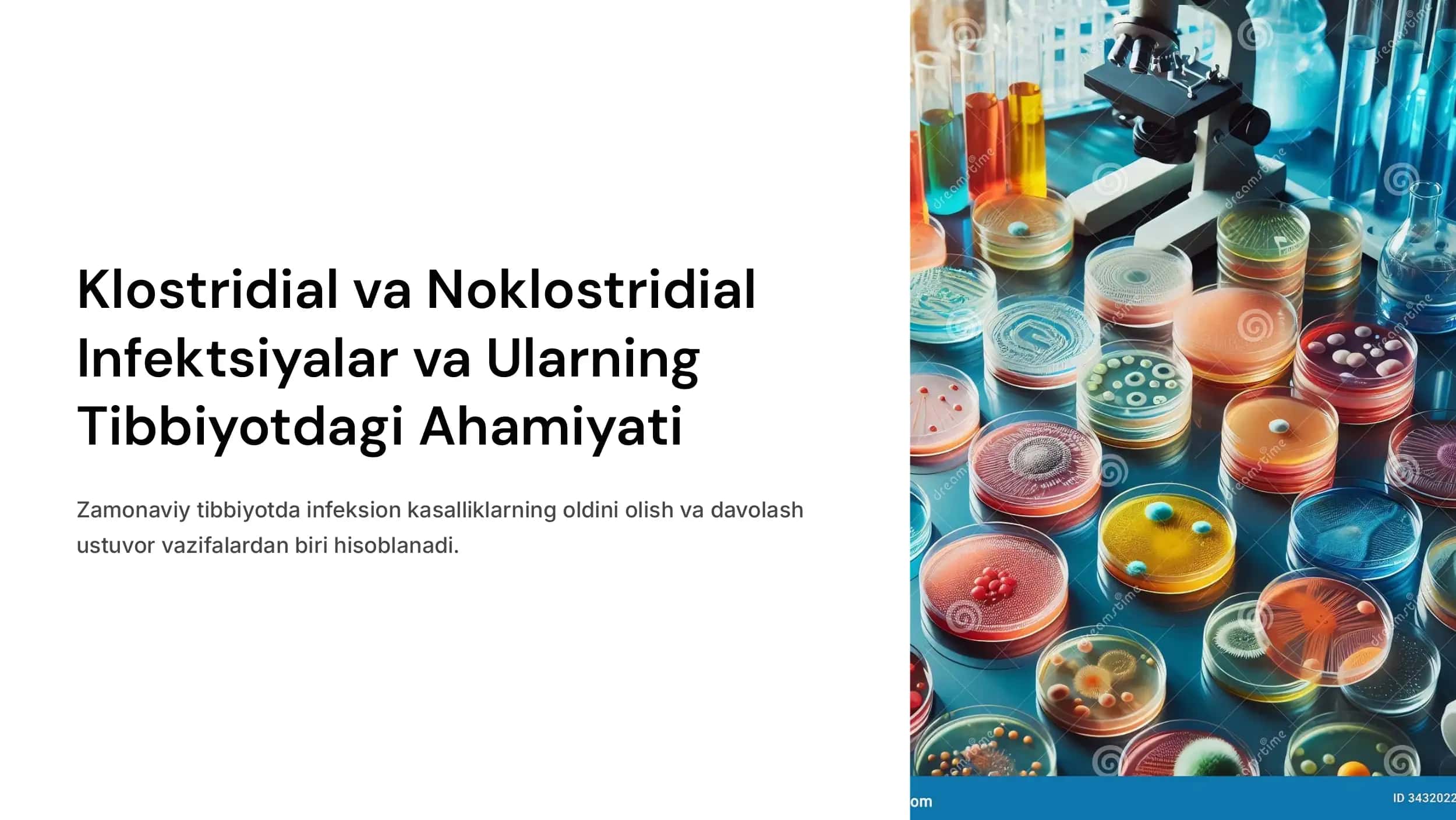 Klostridial va noklostridial infektsiyalar va  ularning tibbiyotdagi ahamiyati.