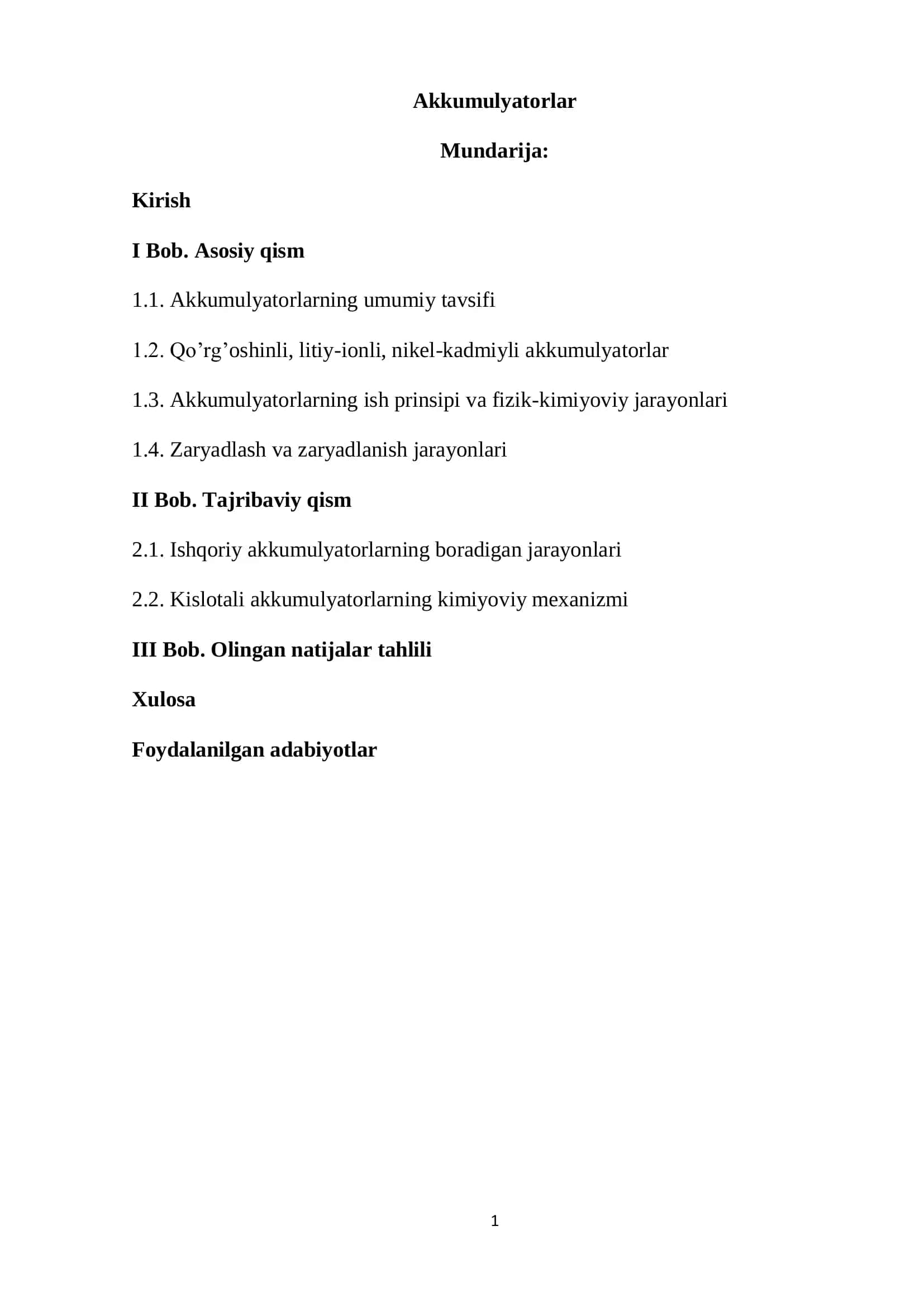 Akkumulyatorlar