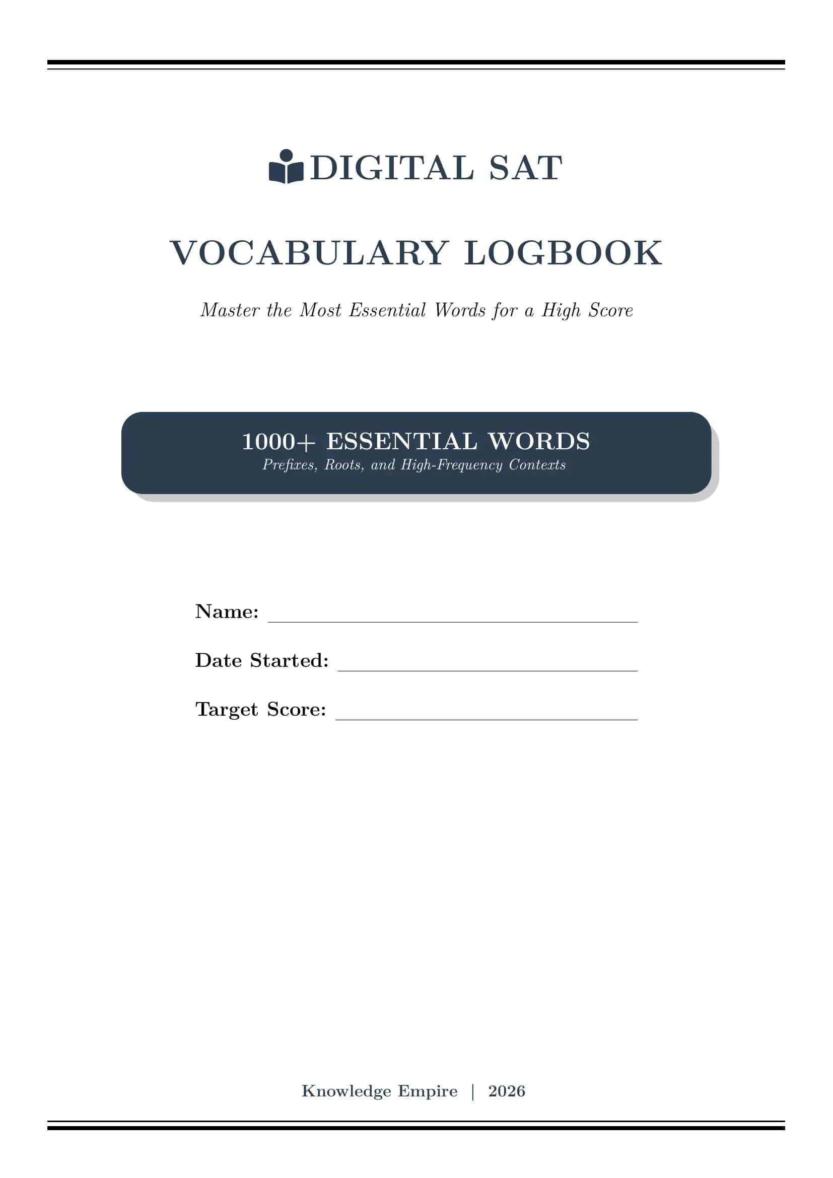 VOCABULARY LOGBOOK
