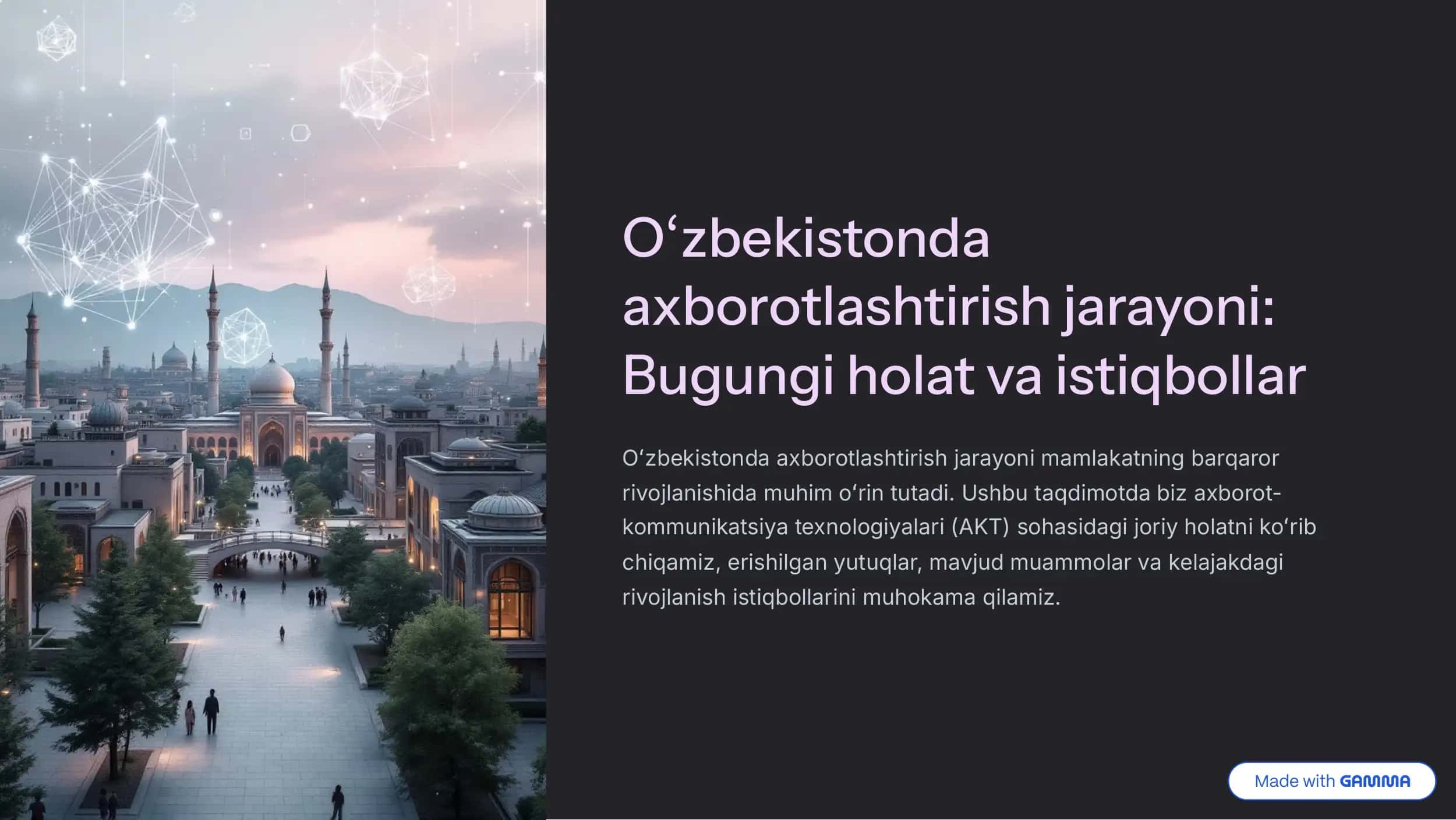 Raqamli O'zbekiston 2030 strategiyasi: Maqsadlar va vazifalar