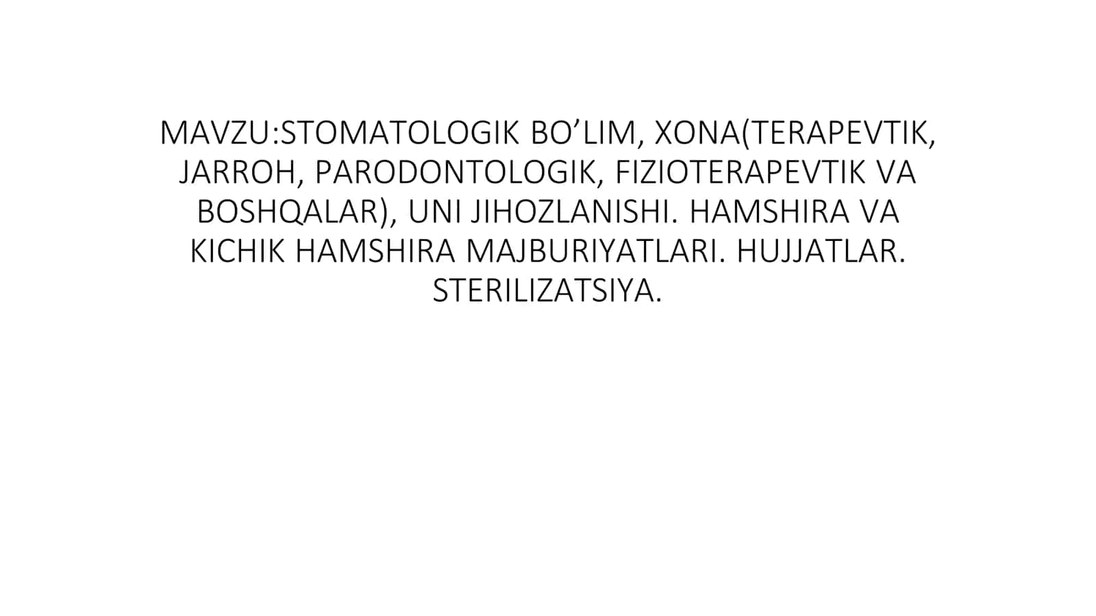 Stomatologiya